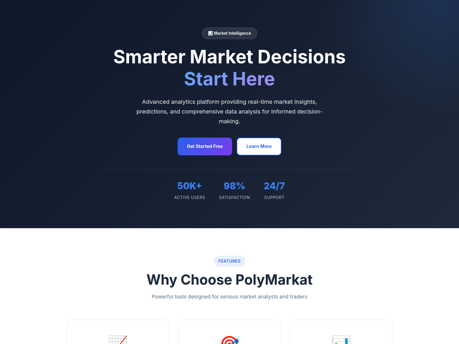 Screenshot of polymarkat.info
