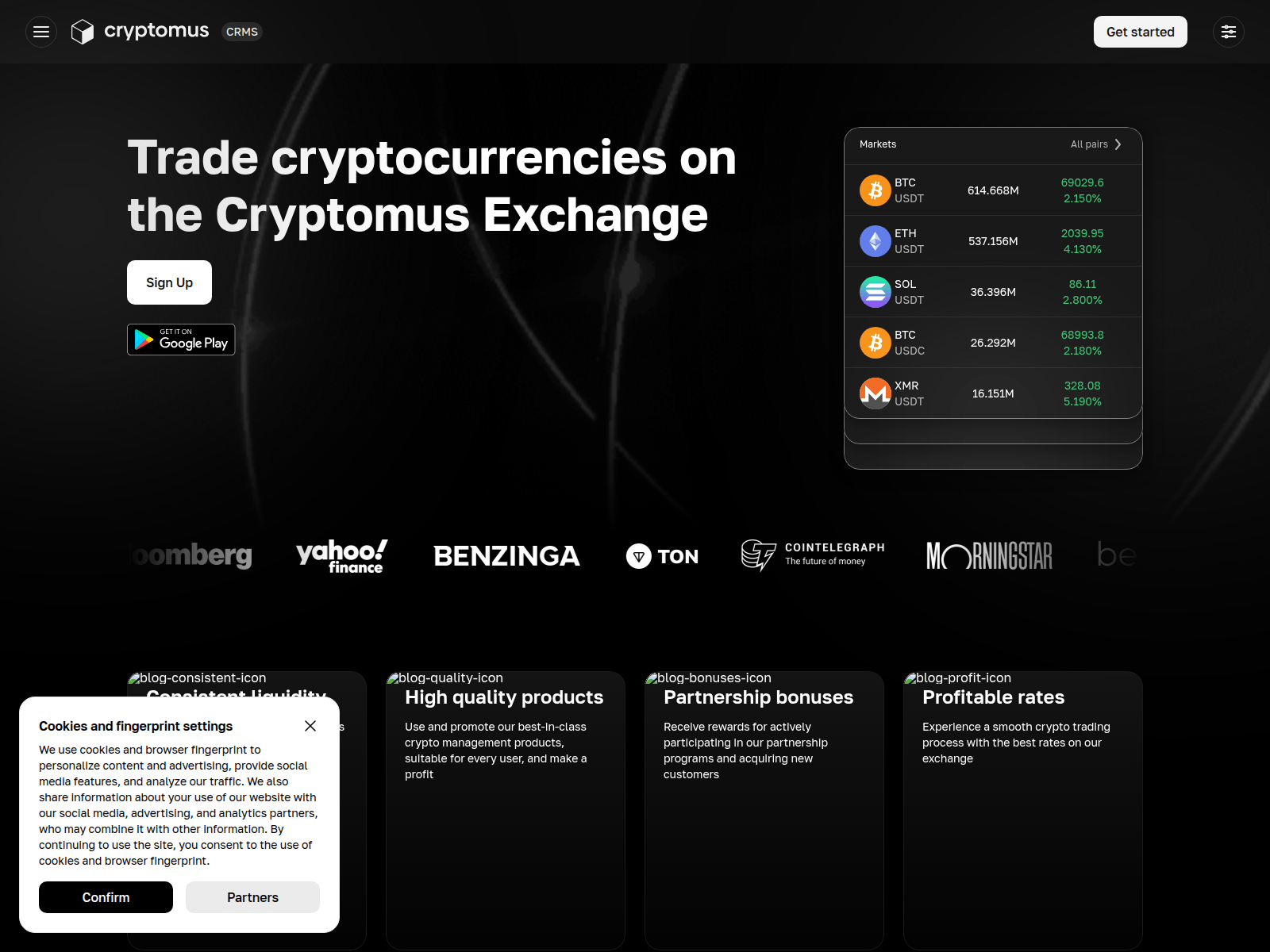 Screenshot of payment-cryptomus.com
