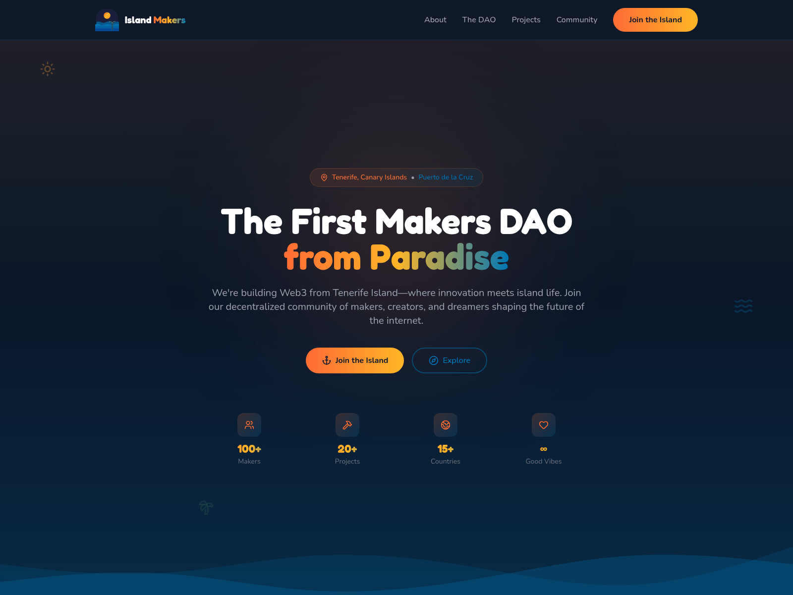 Screenshot of web3-islandmakers.com