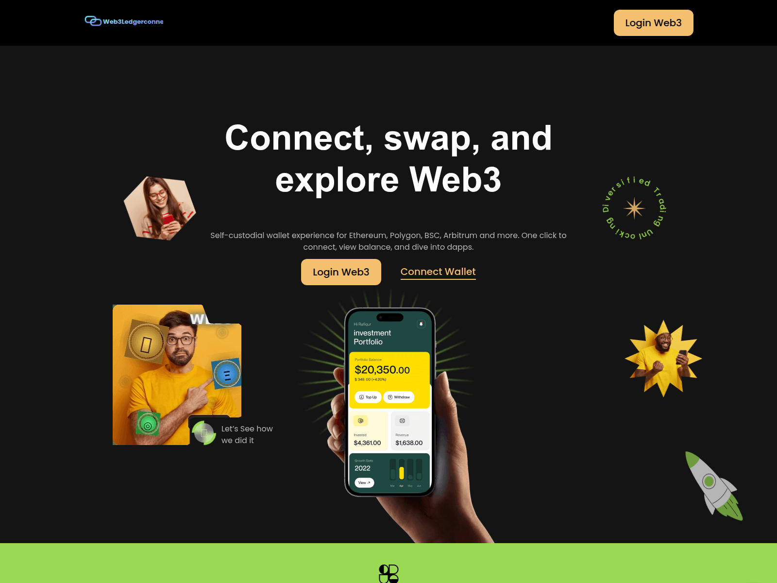 Screenshot of web3connectledgers.com
