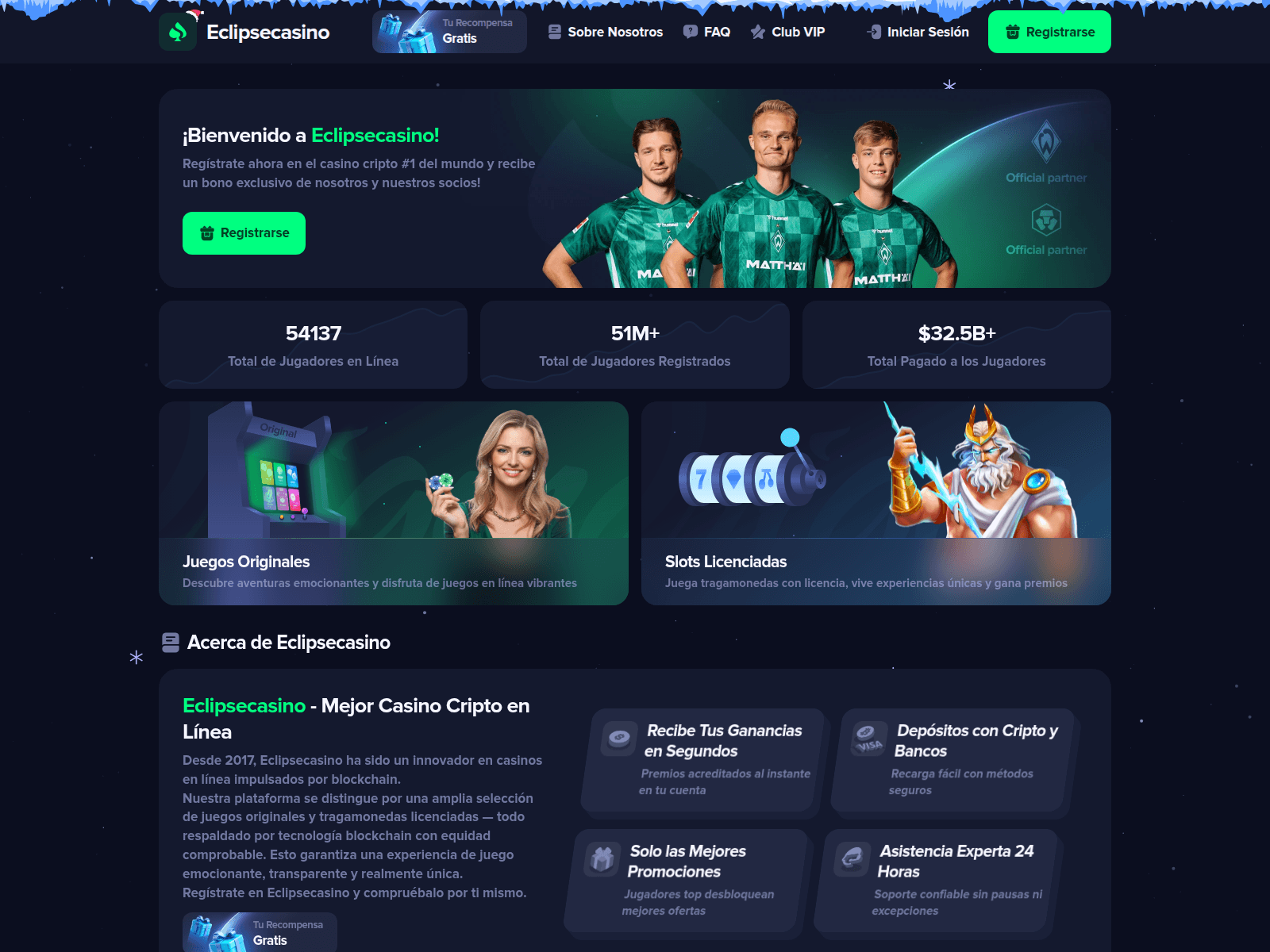 Screenshot of eclipsecasino.cc