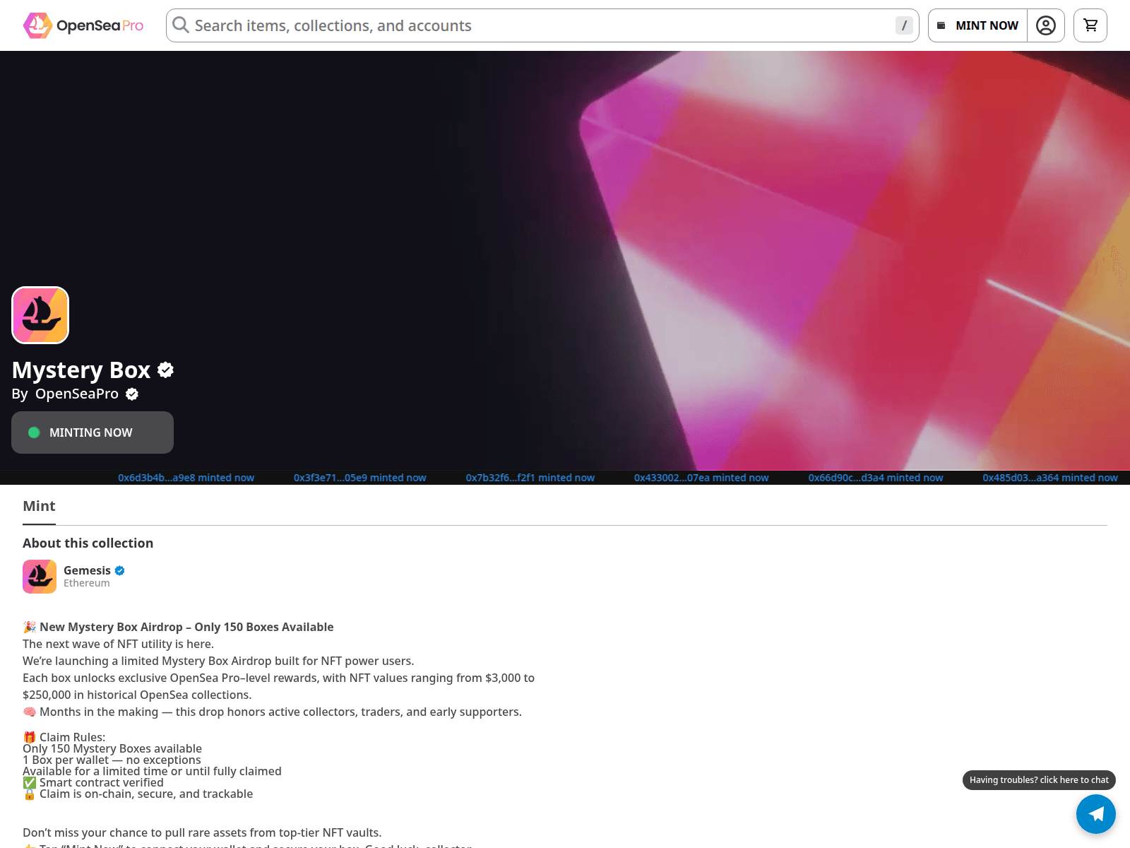 Screenshot of freeprojectmints-open9.vercel.app