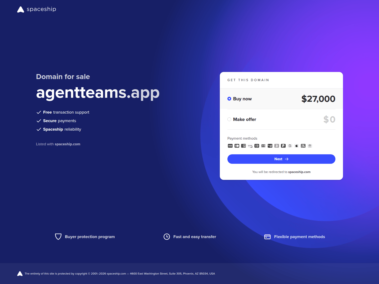 Screenshot of agentteams.app