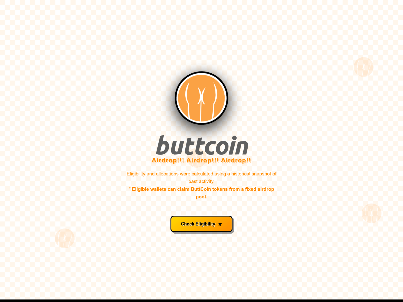 Screenshot of claim-buttcoin.live