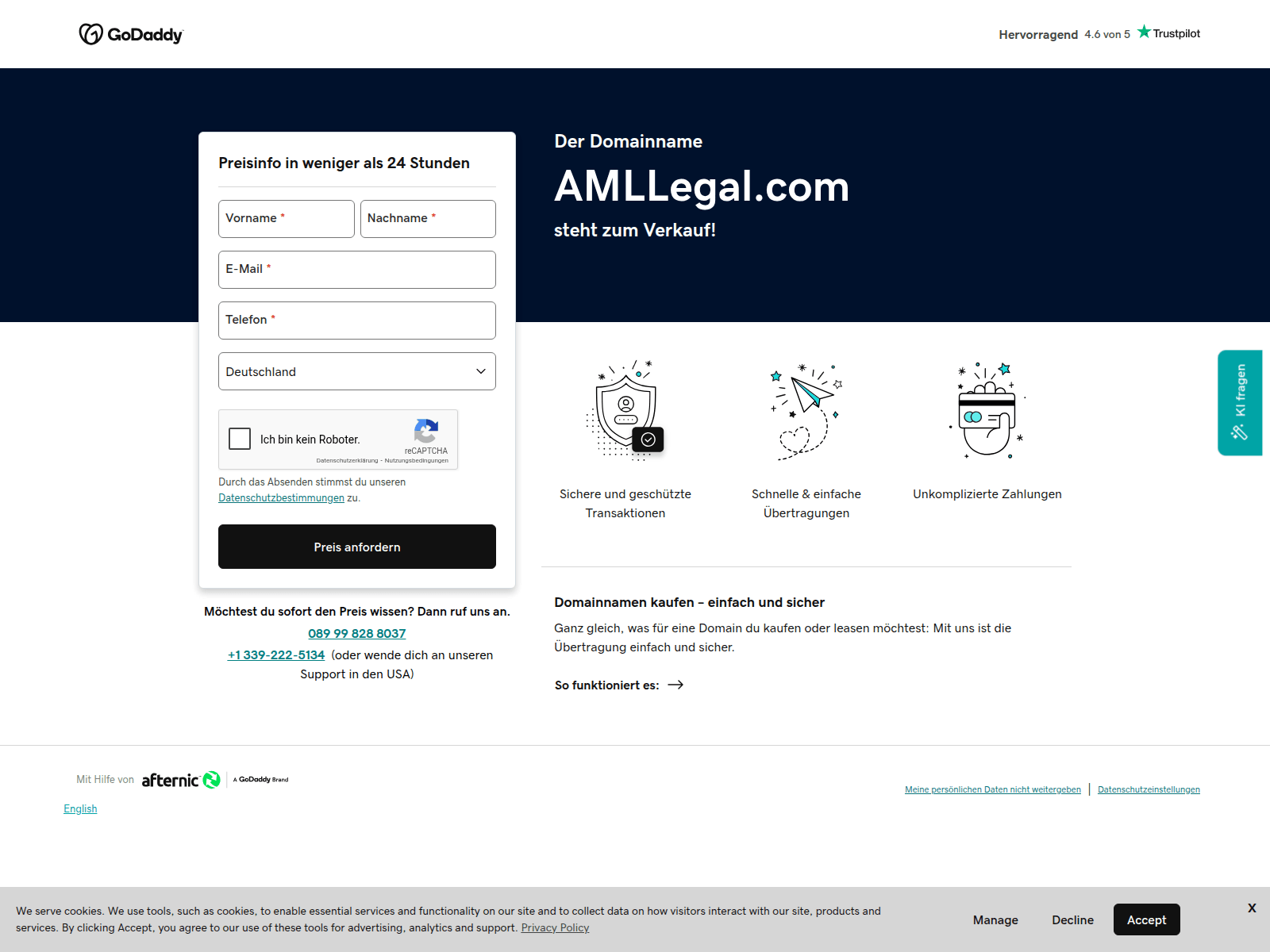 Screenshot of amllegal.com