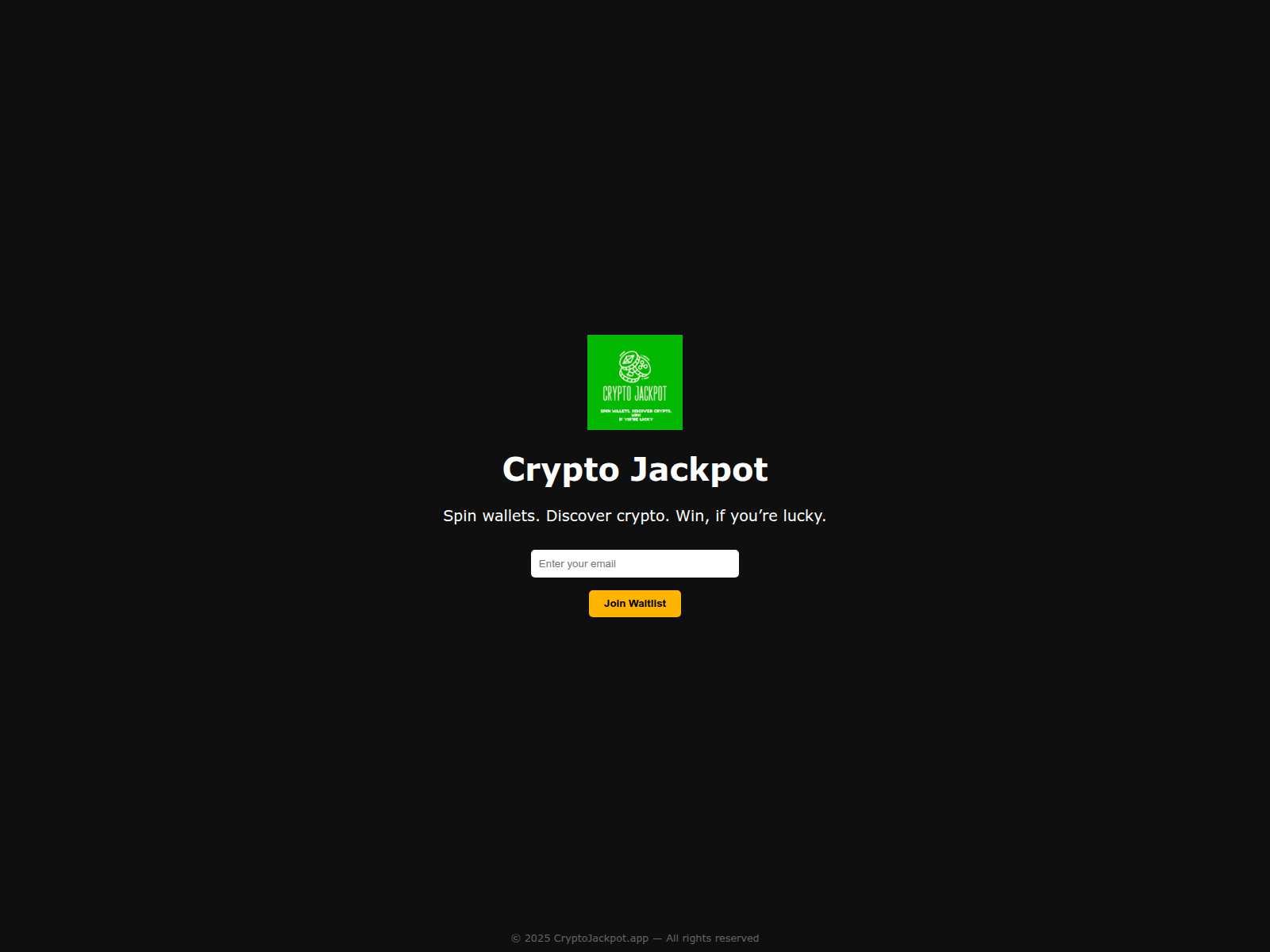 Screenshot of cryptojackpot.app