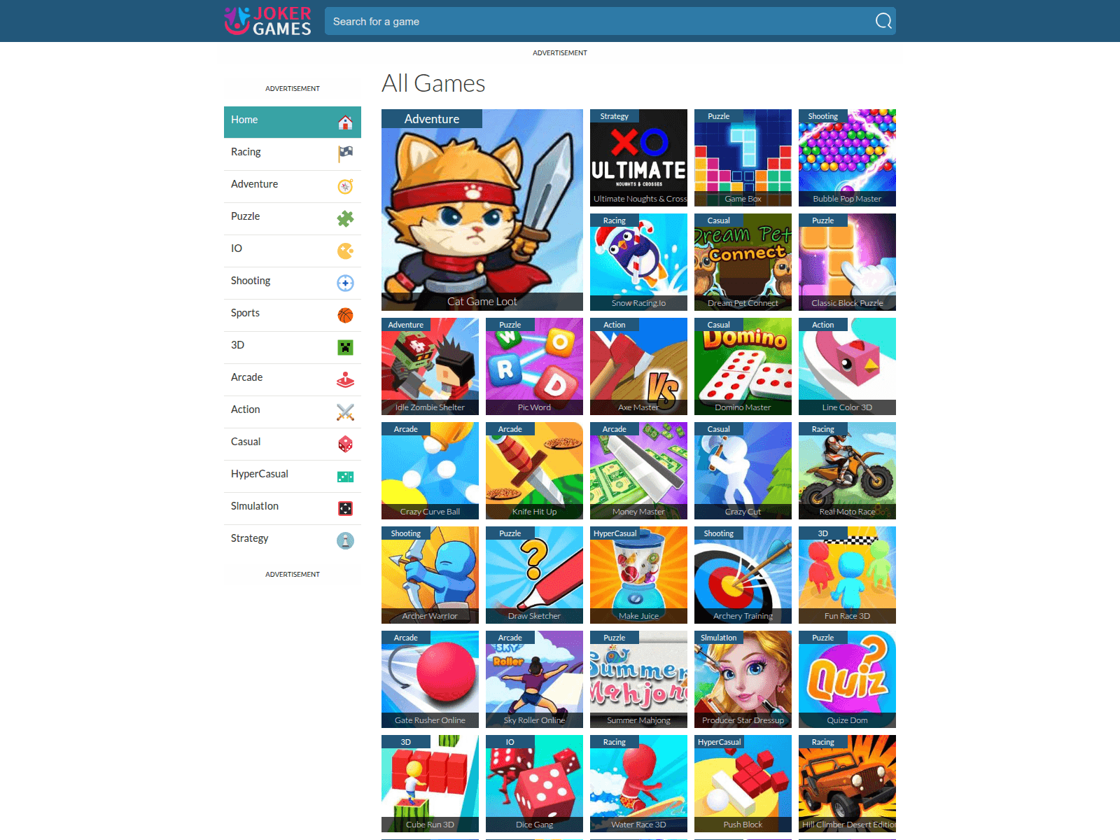 Screenshot of jokergames.top