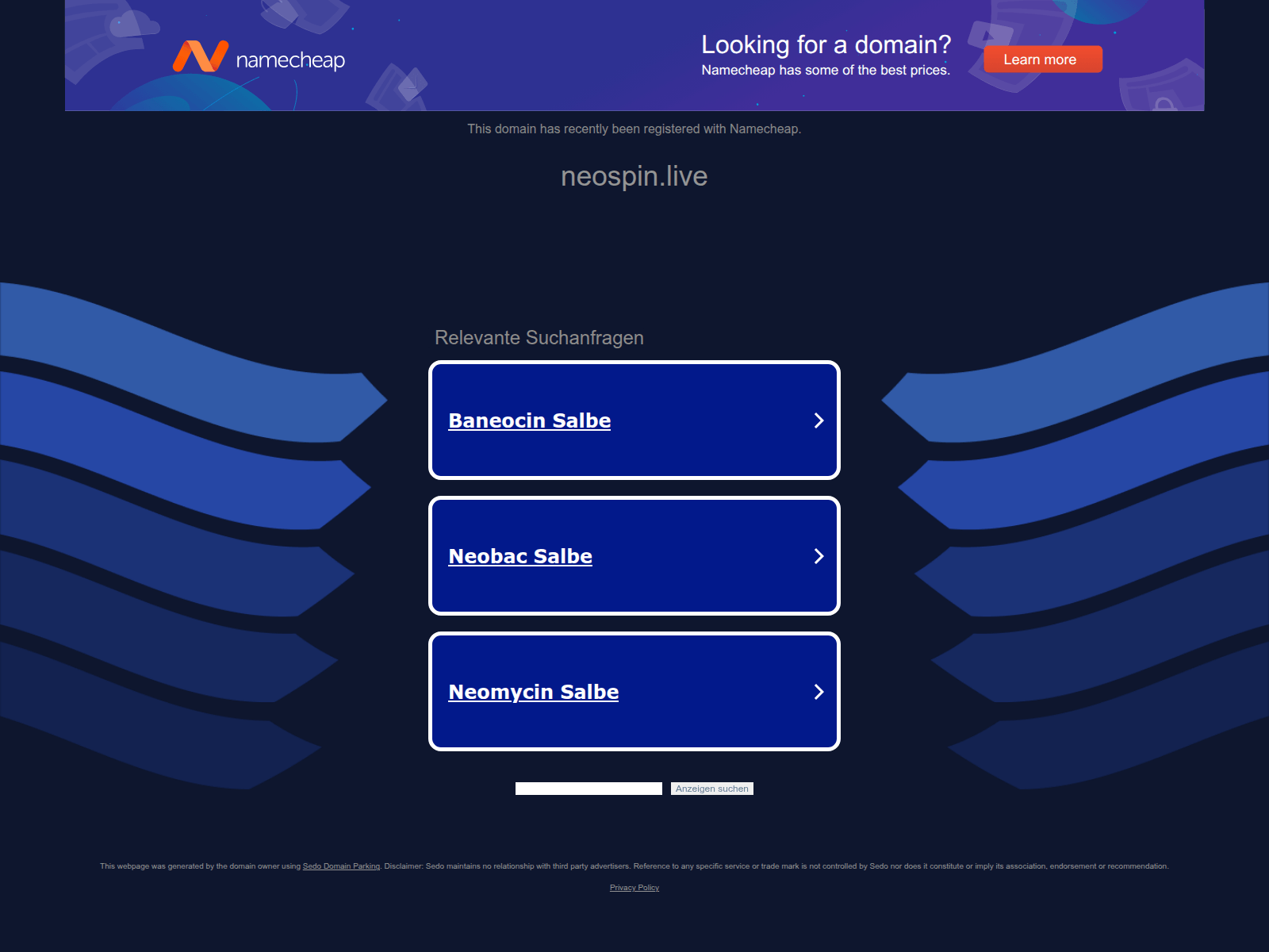 Screenshot of neospin.live