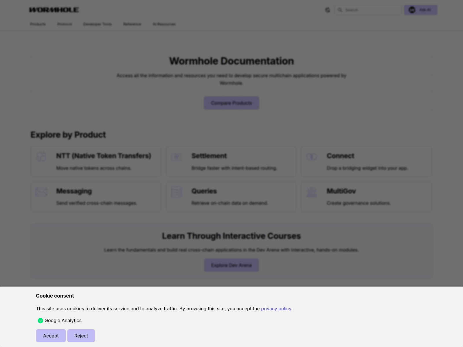 Screenshot of wormhole-docs.pages.dev
