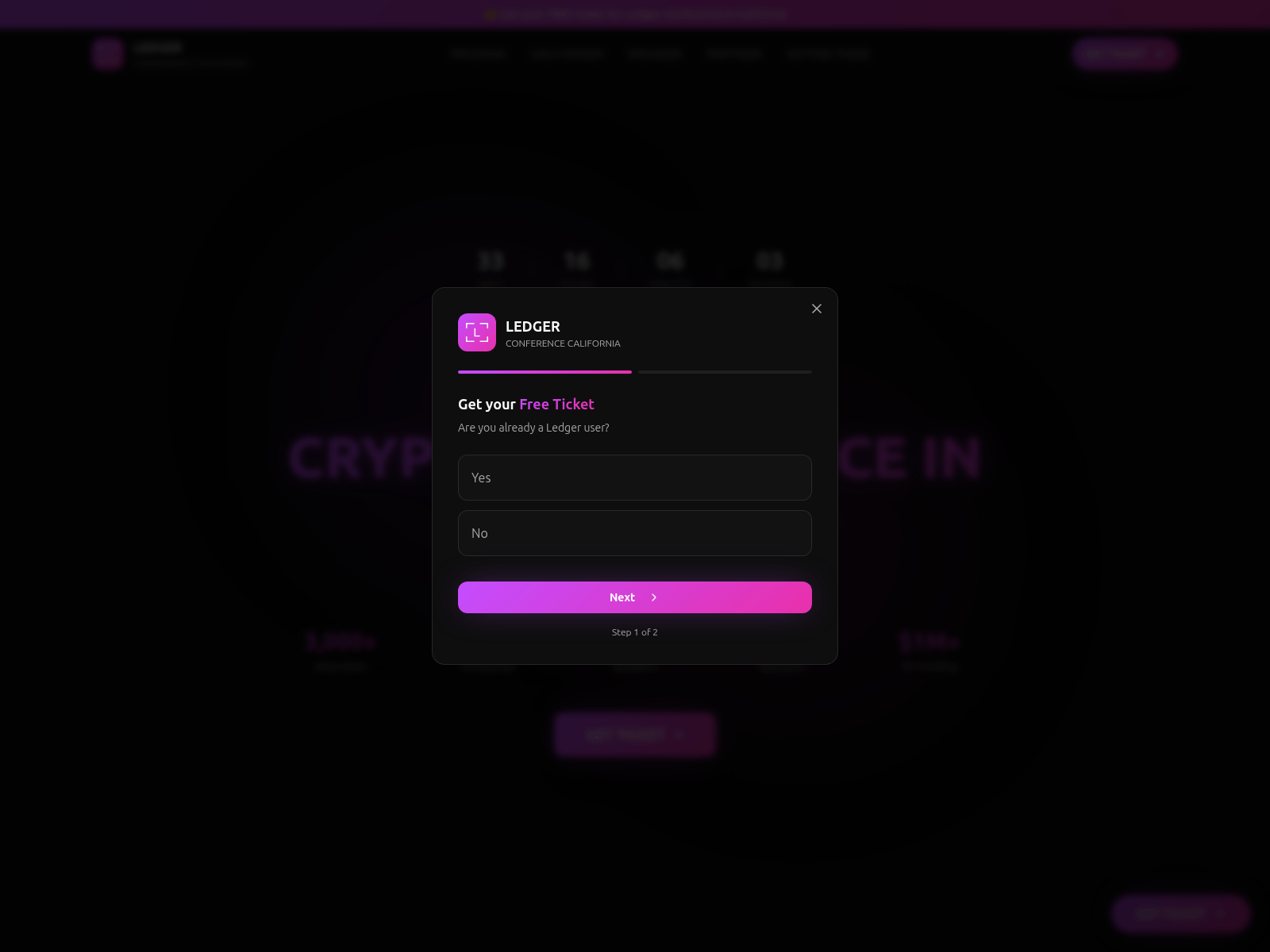 Screenshot of nextblocksummit.com
