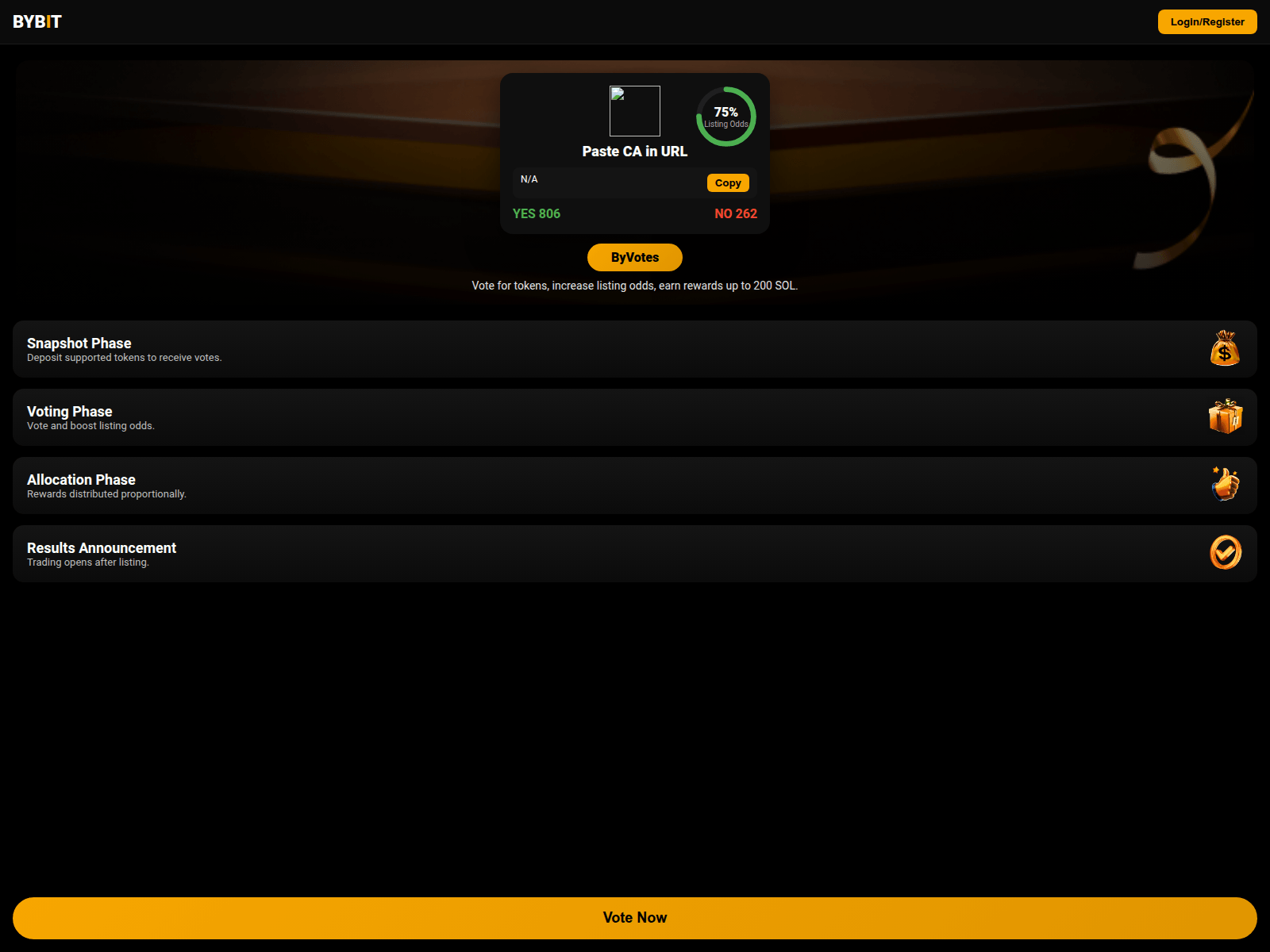Screenshot of votepage.bybit.vote