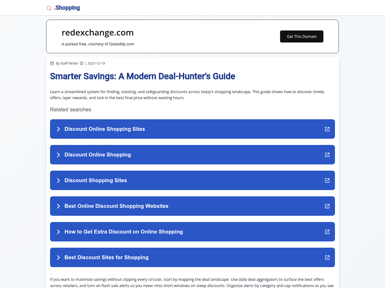 Screenshot of redexchange.com