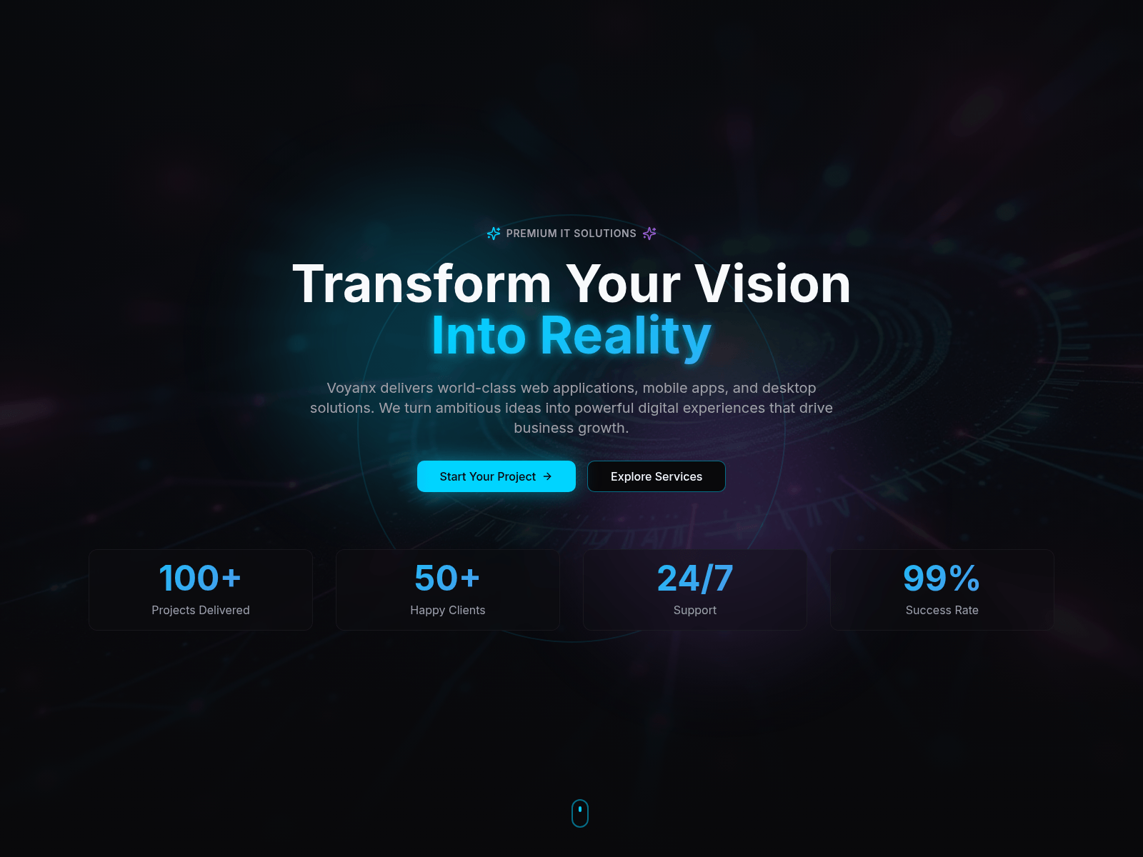 Screenshot of voyanx.com