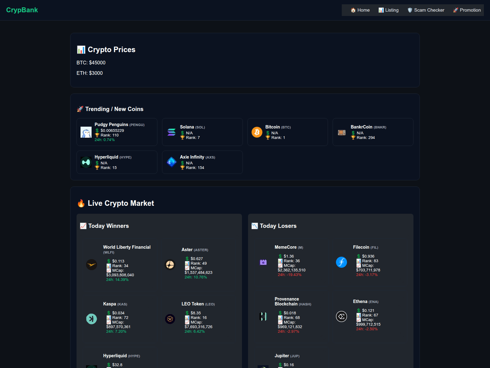 Screenshot of crypbank.org