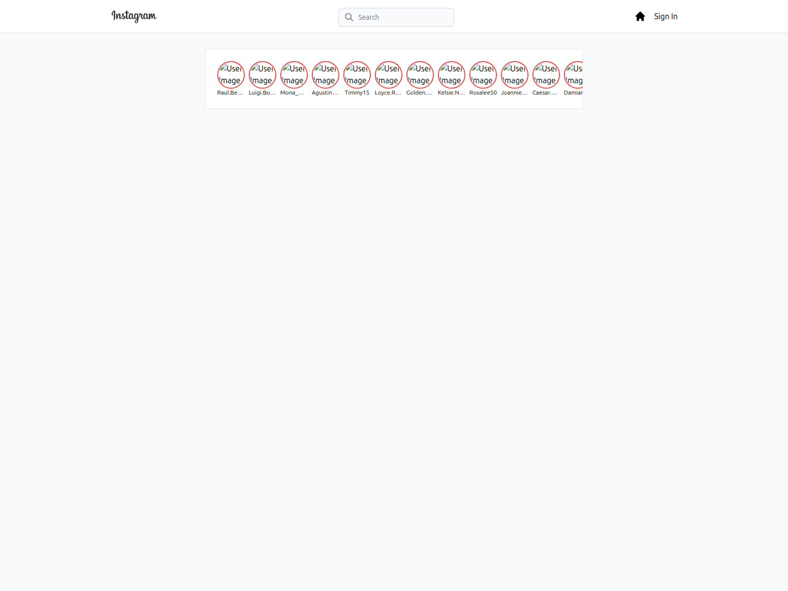 Screenshot of insta-clone-inky.vercel.app