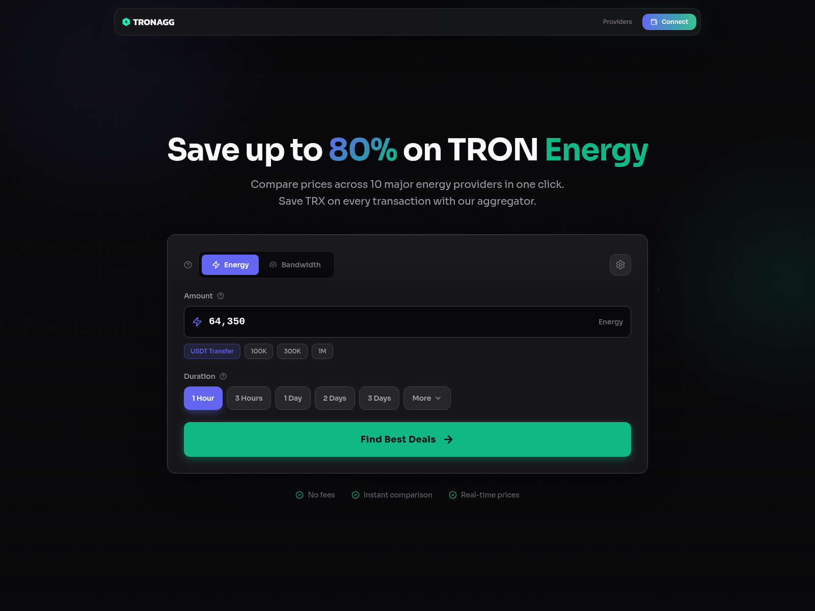 Screenshot of tronagg.ai