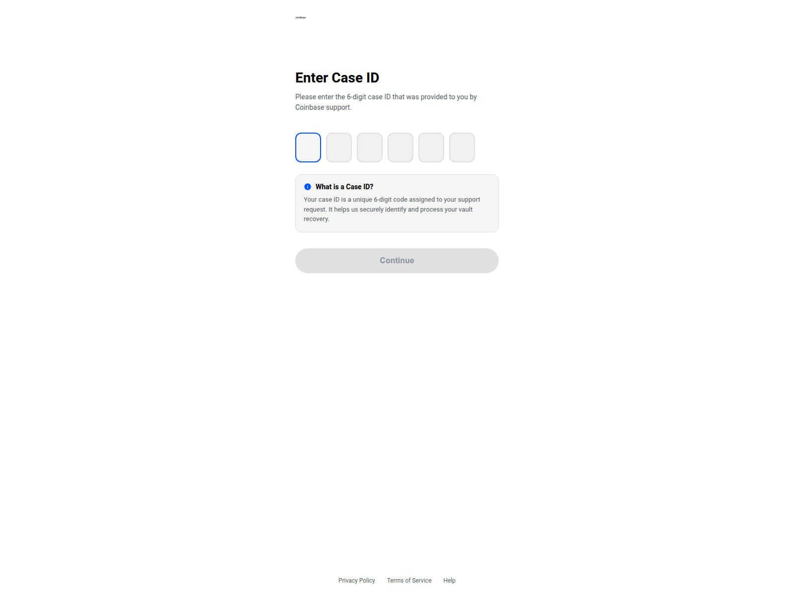 Screenshot of 837485coinbase.com
