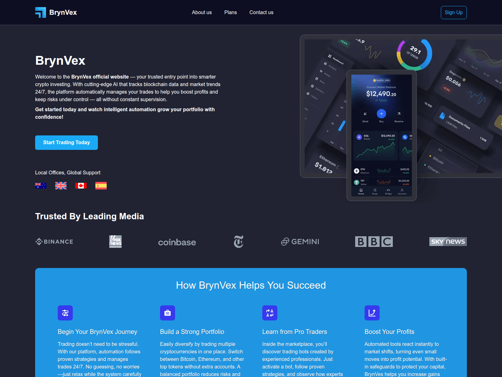 Screenshot of brynvexofficial.com