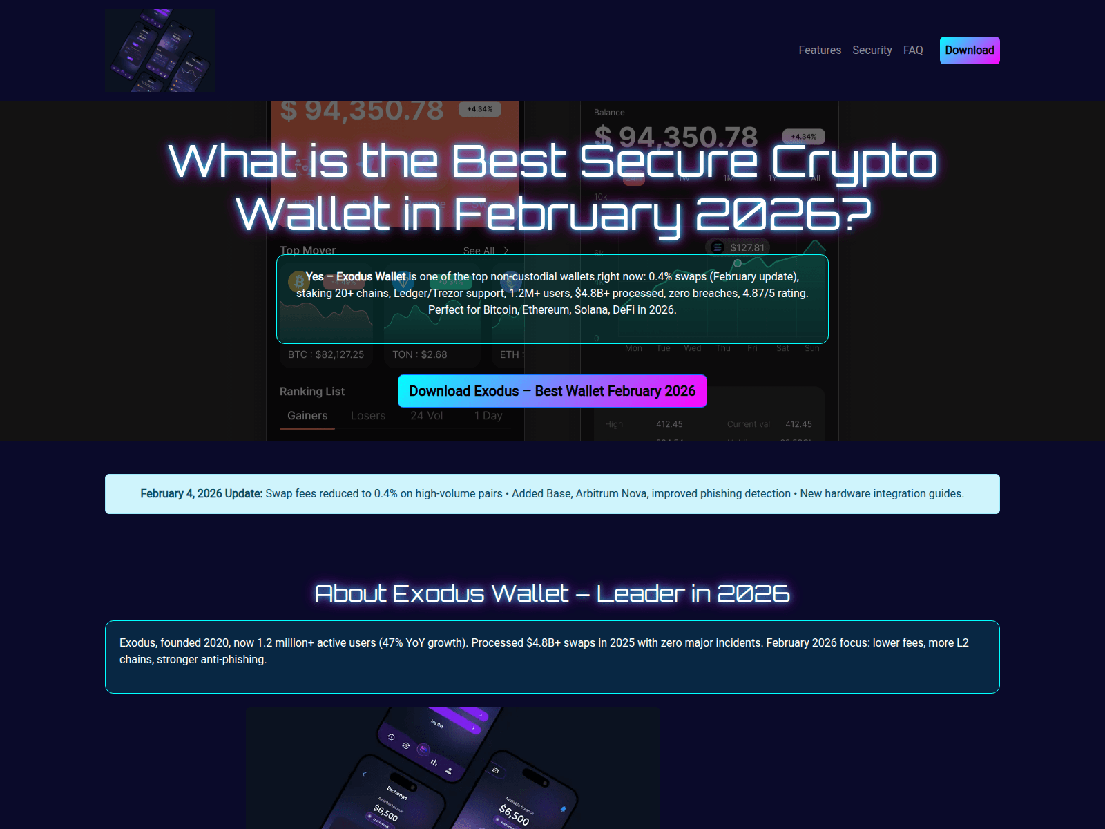 Screenshot of exoduswallet.exo.co.com