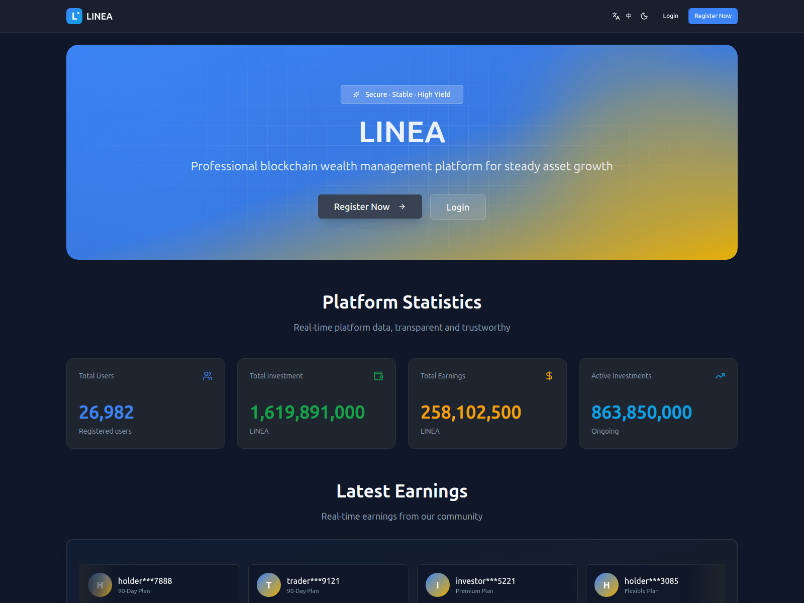 Screenshot of linea.xin
