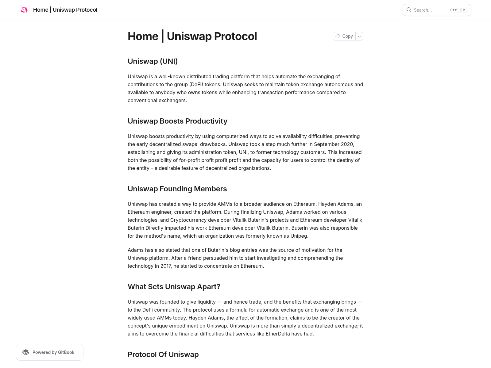 Screenshot of unisxap-un-changes.gitbook.io