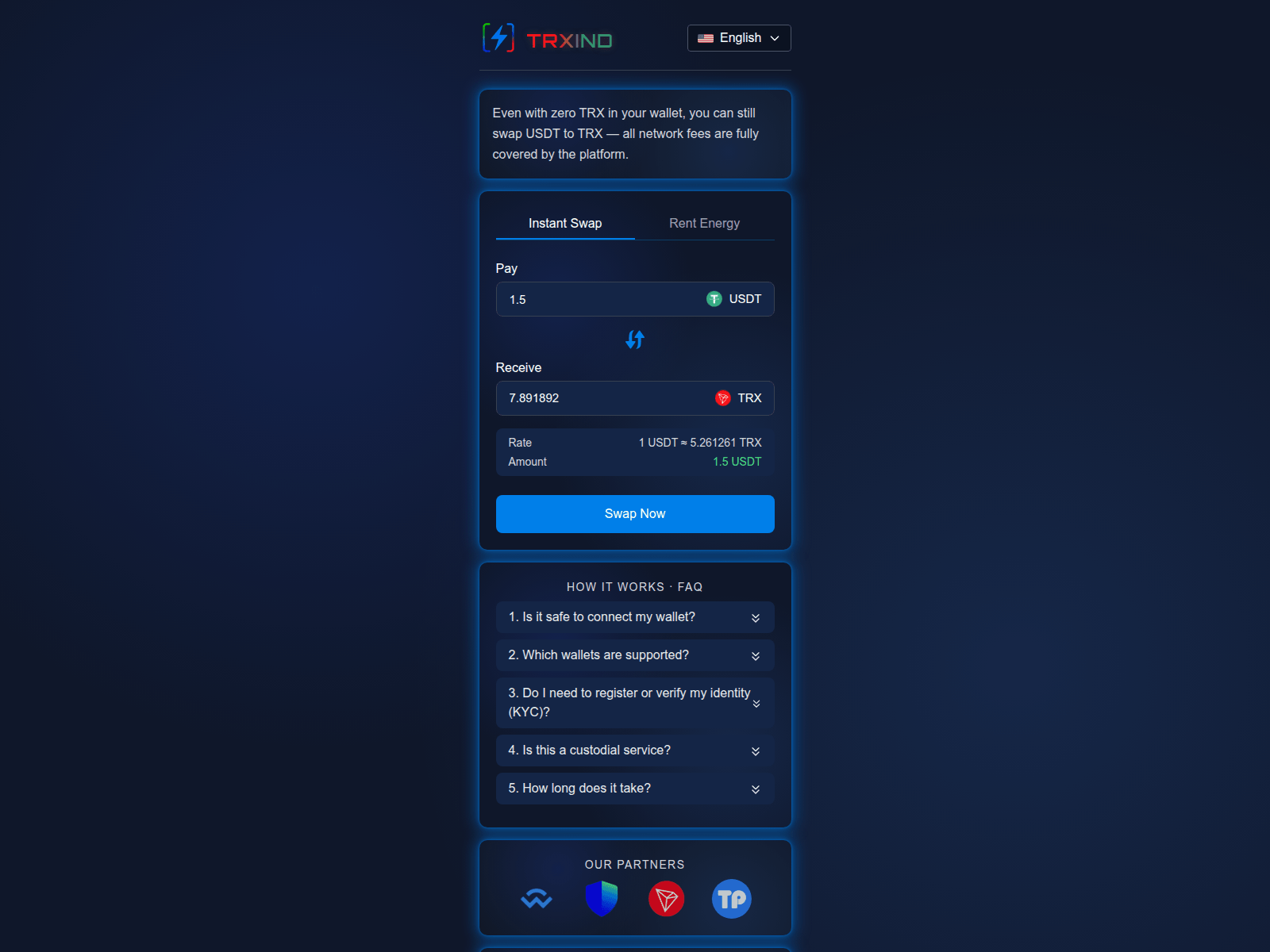 Screenshot of trxind.com