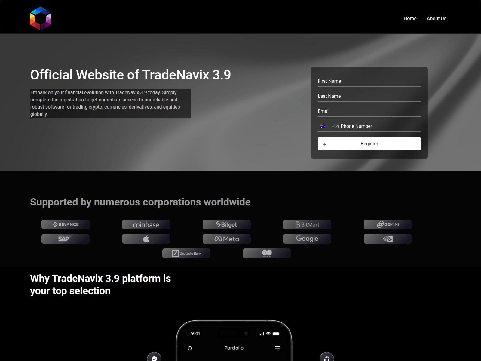 Screenshot of tradenavix39.com
