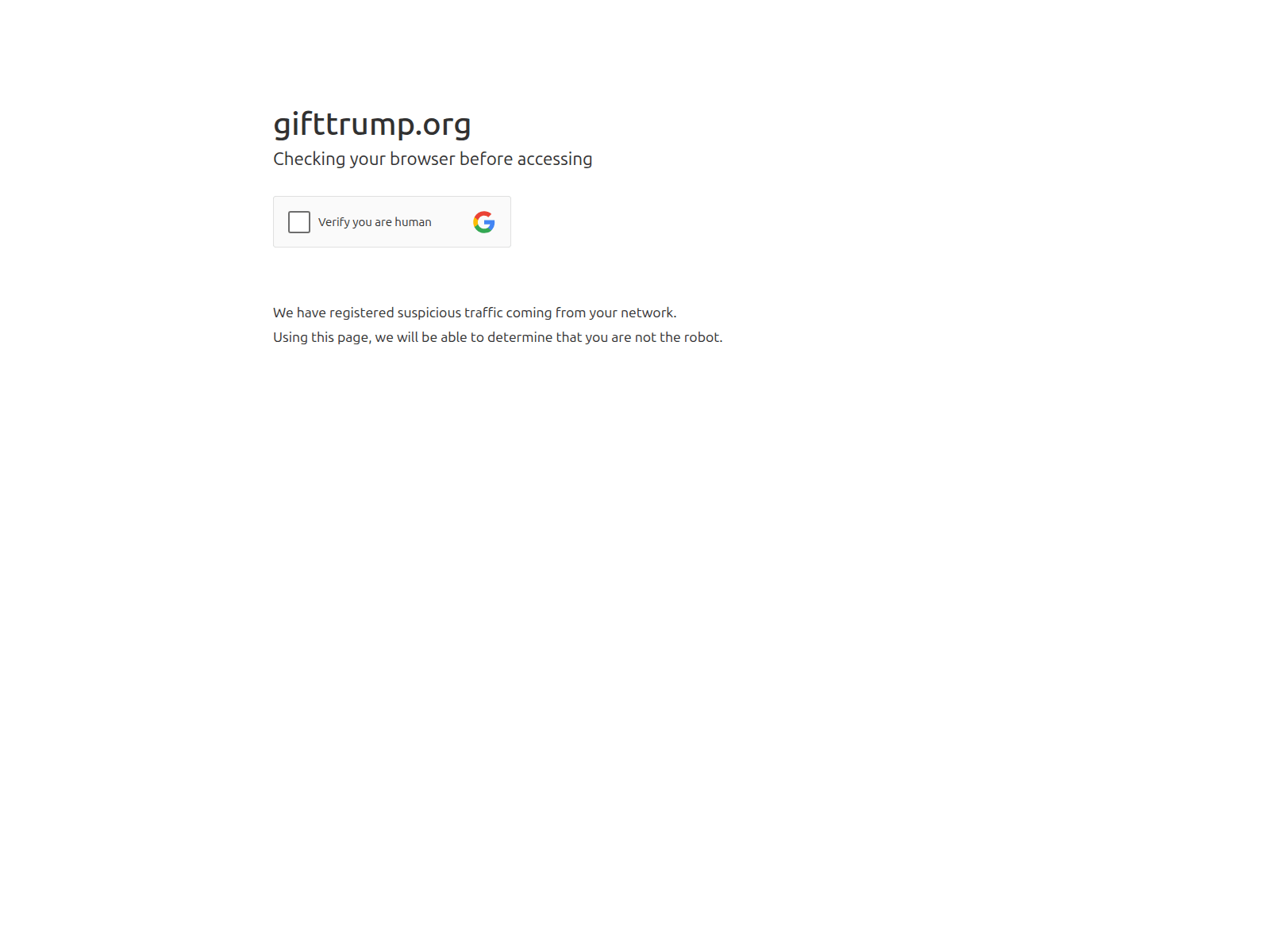 Screenshot of gifttrump.org