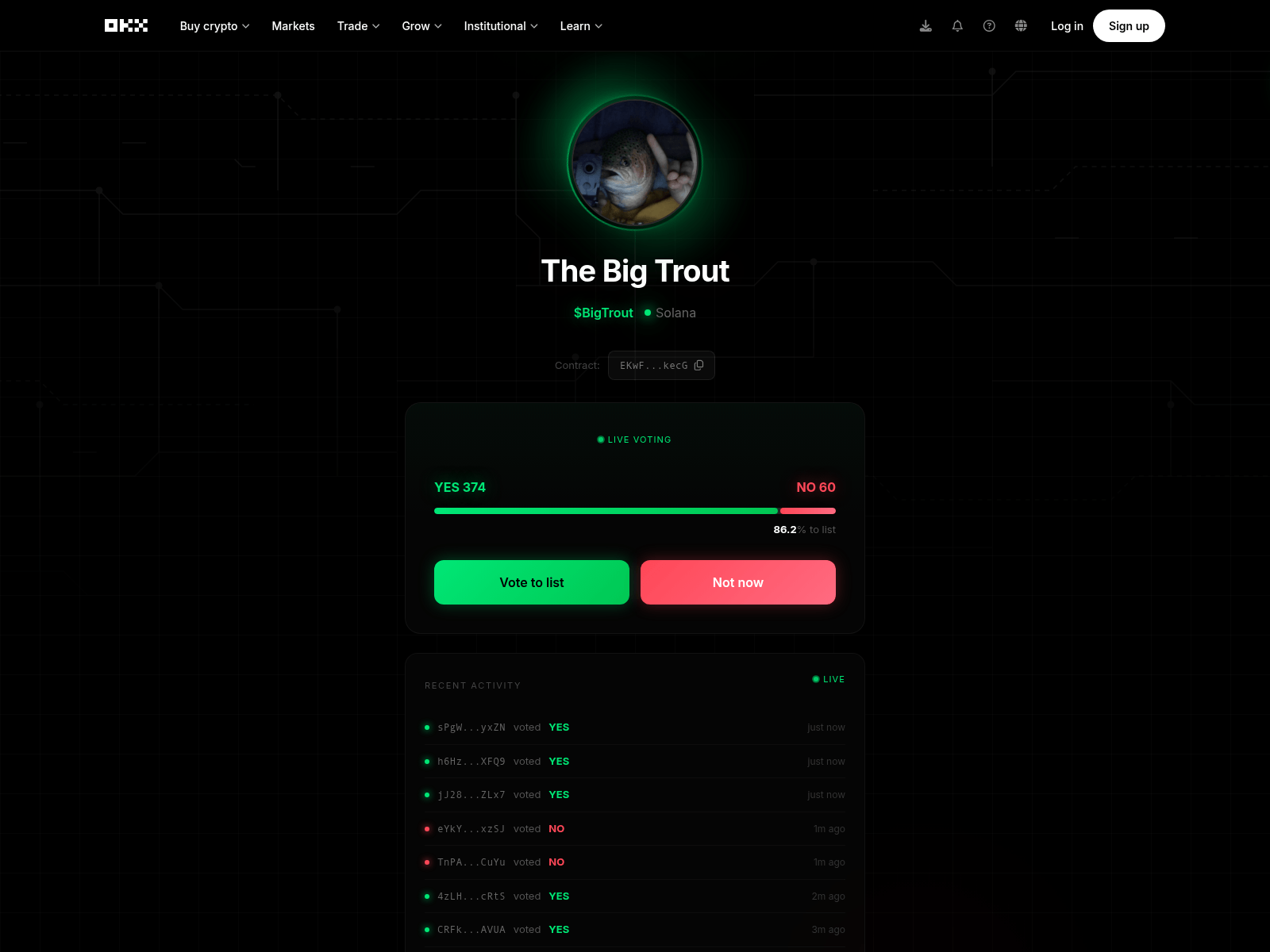 Screenshot of okxvoting.fun