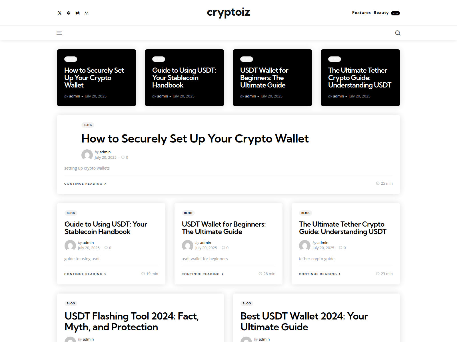 Screenshot di cryptoiz.net