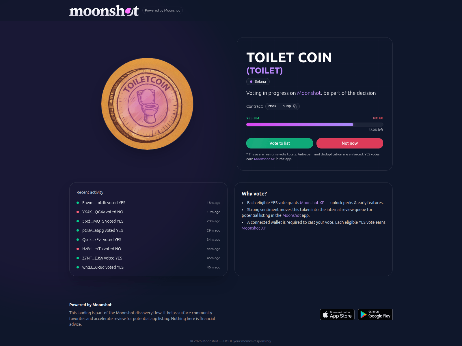 Screenshot of moonshotpolls.com