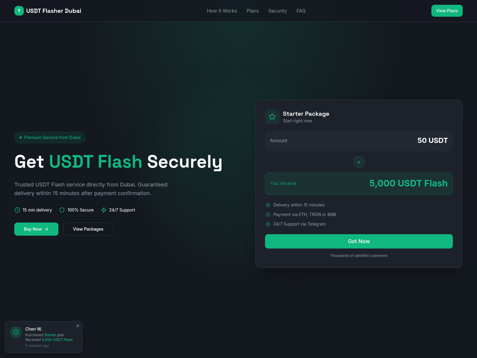 Screenshot of usdtflashdubai.shop