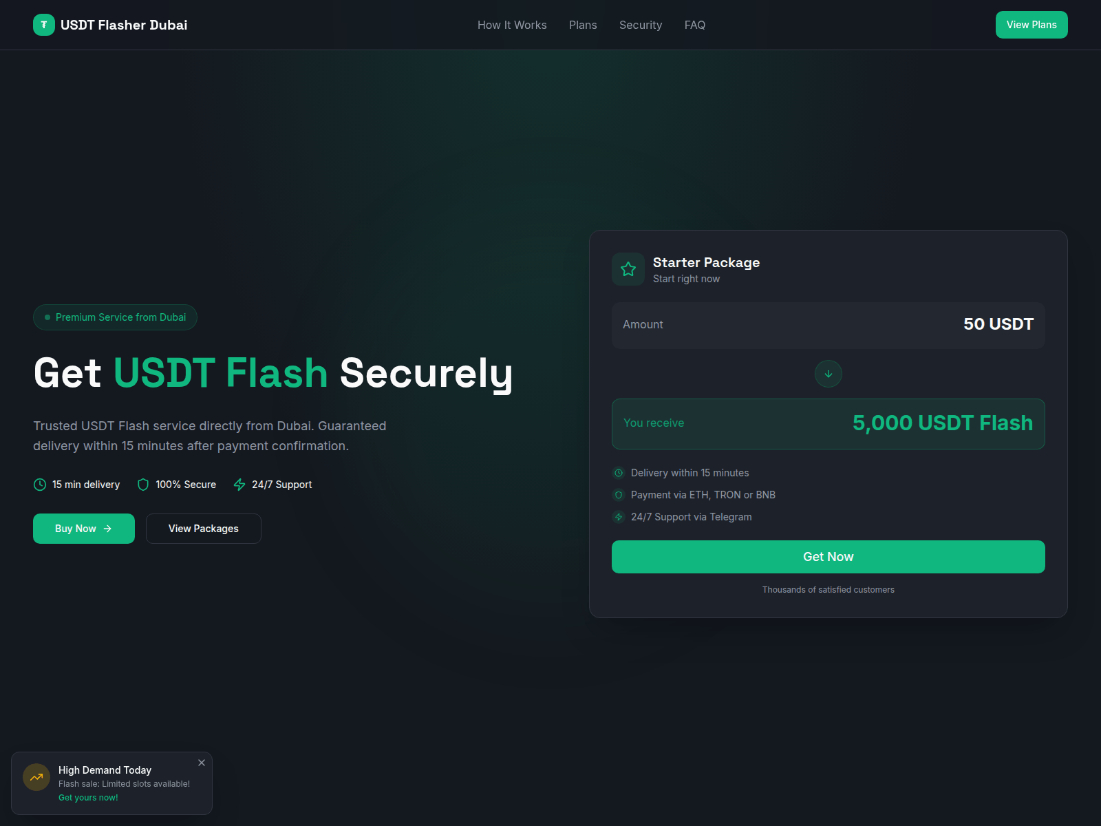 Screenshot of usdtflasherdubai.shop