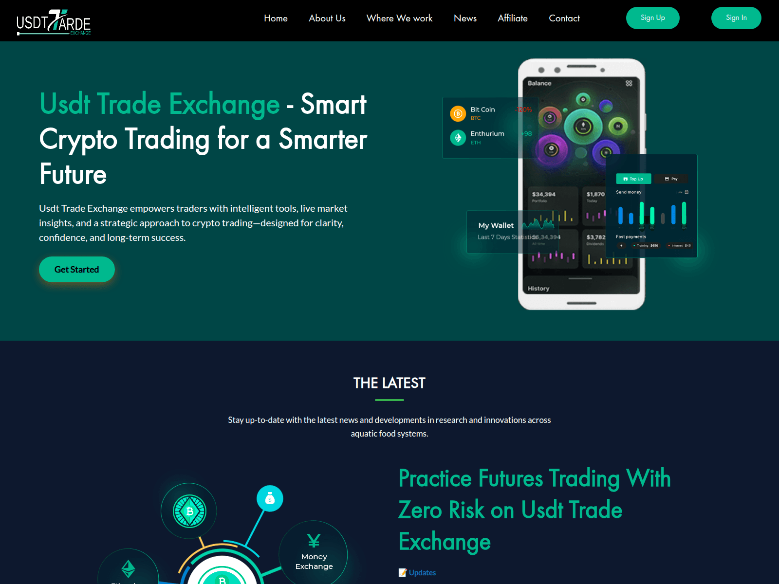 Screenshot of usdttradeexchange.live