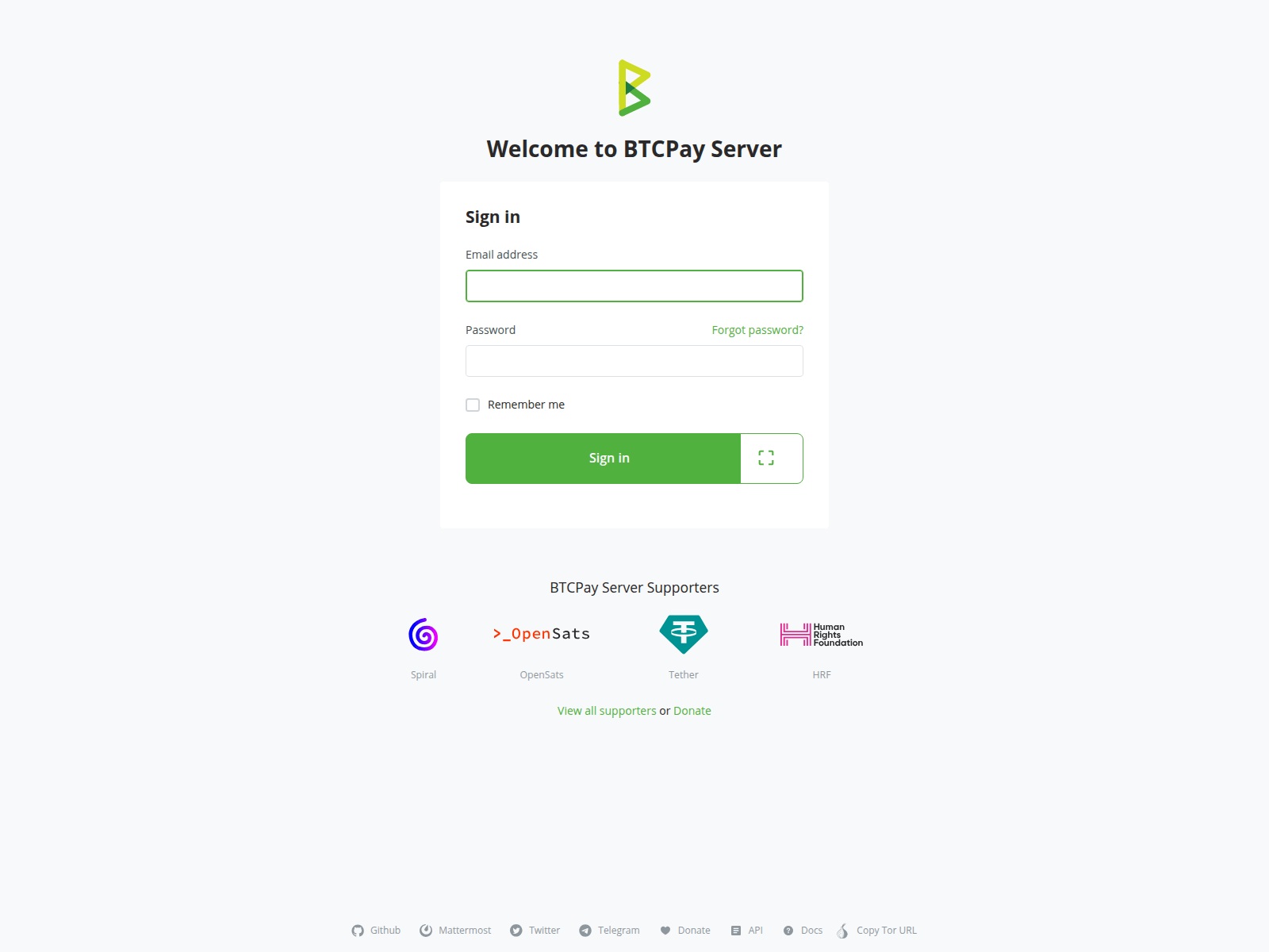 Screenshot of btcpay.221english.com