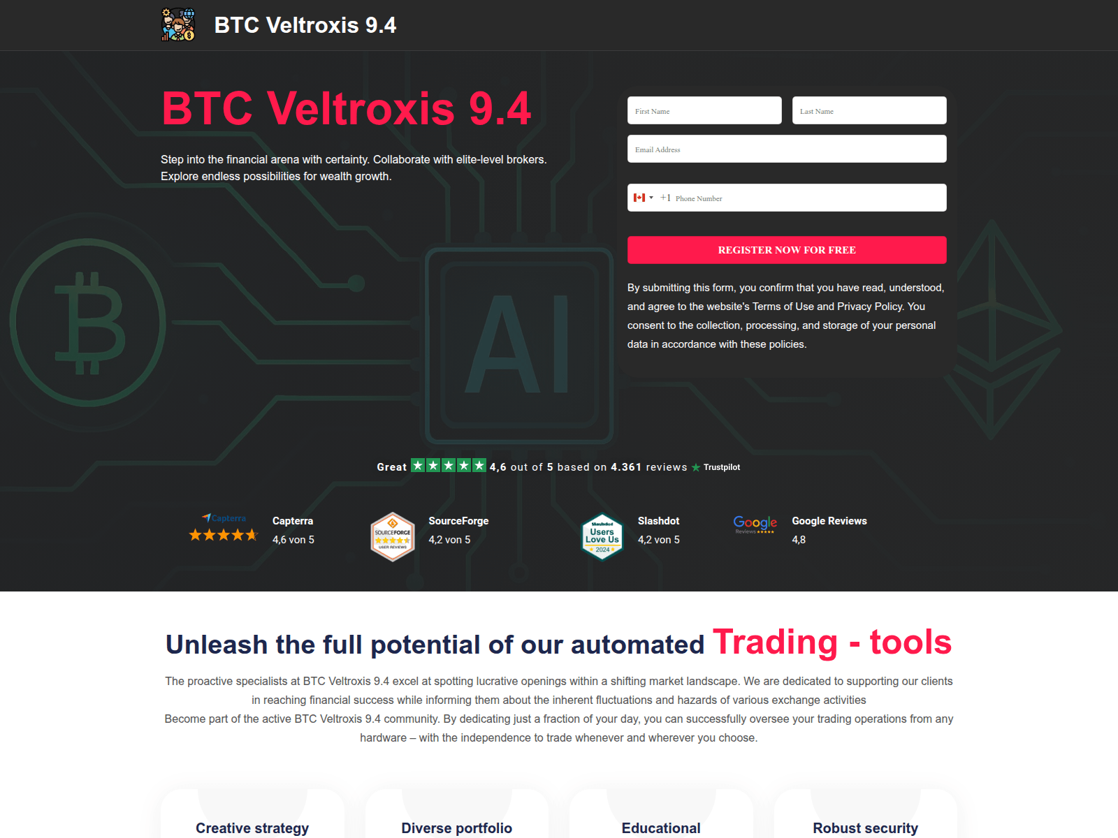 Screenshot of btcveltroxis-94.com
