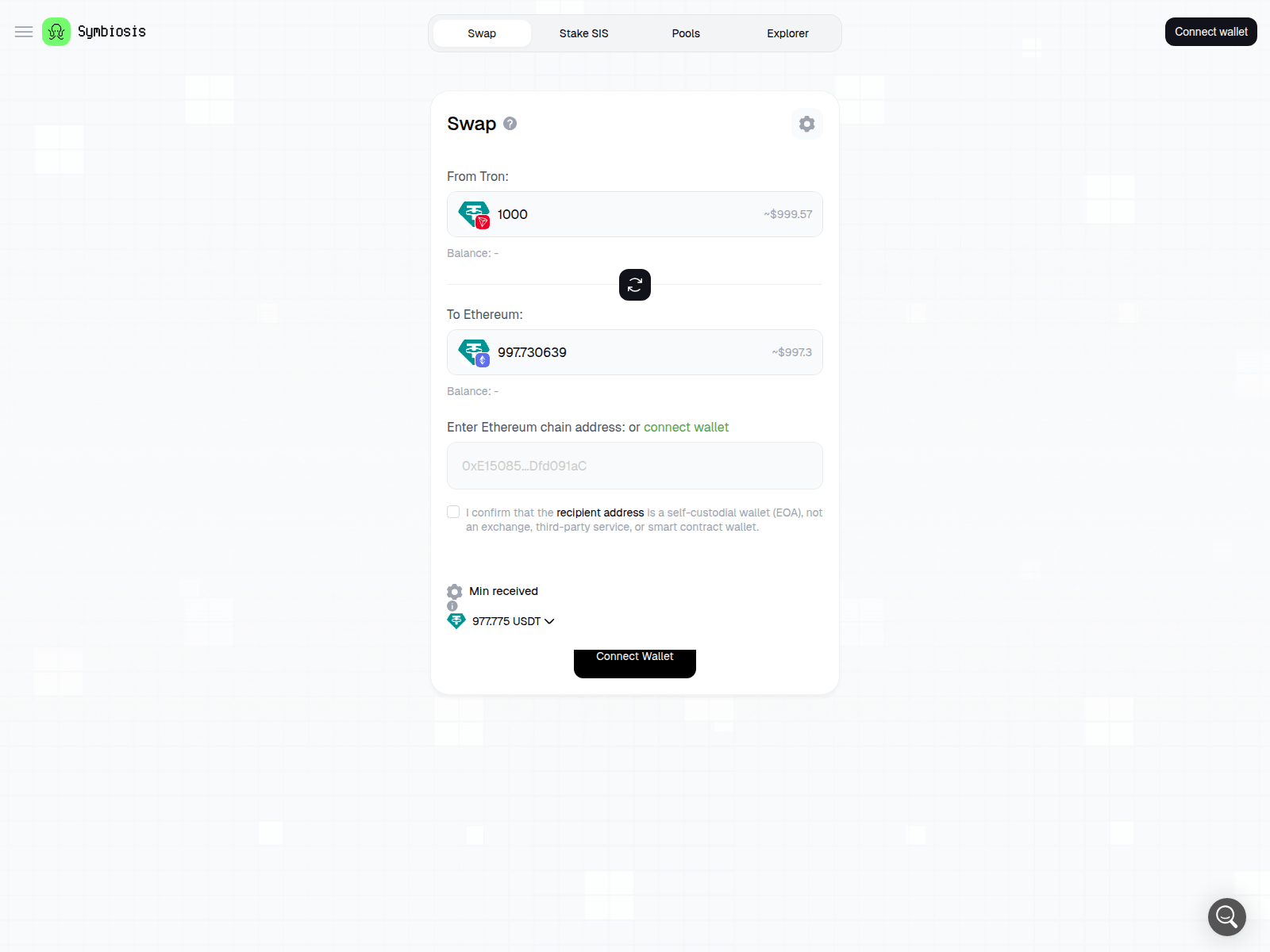 Screenshot of web3api.live