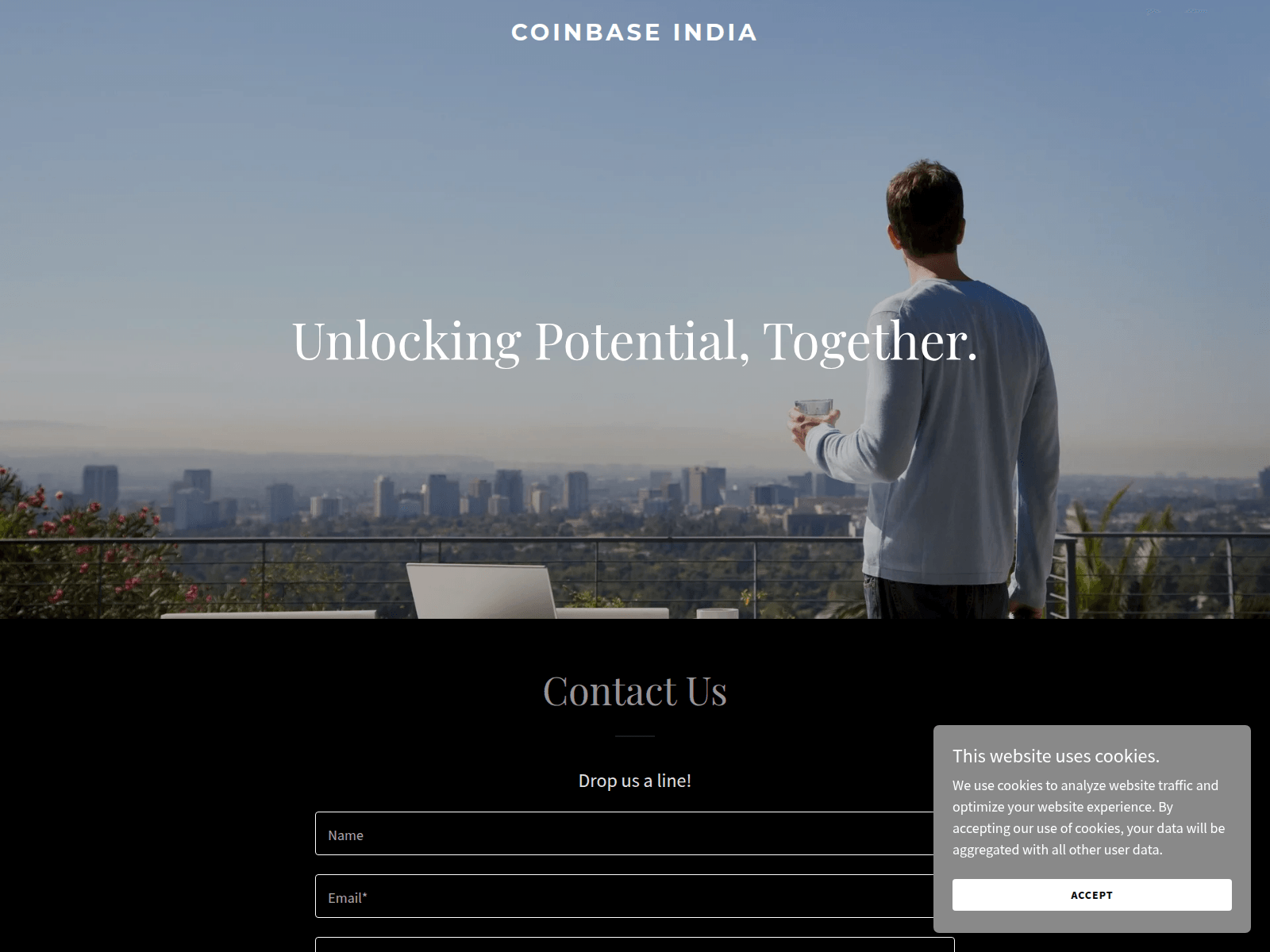 Screenshot of coinbase-india.com