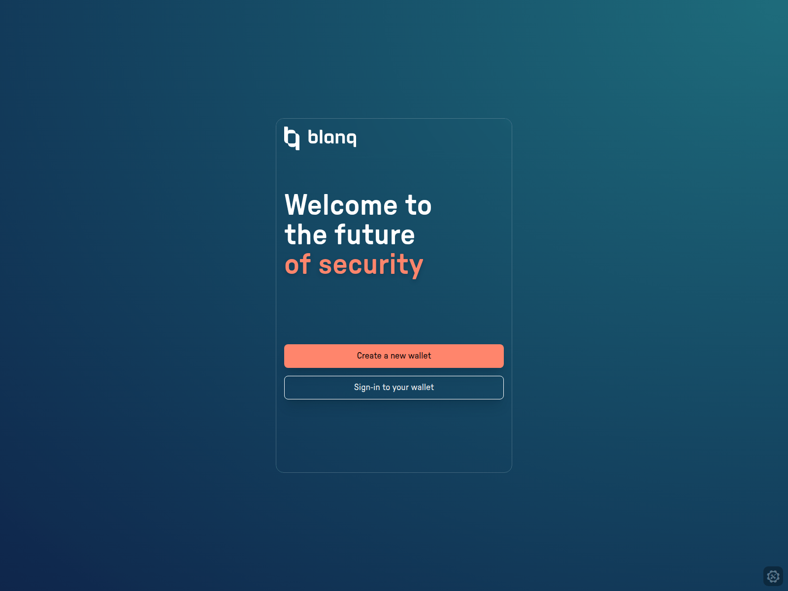 Screenshot of wallet-dev.blanq.ai