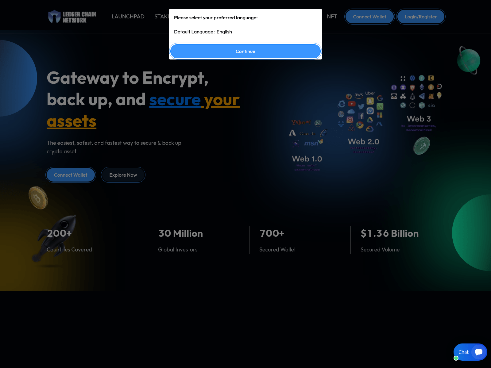 Screenshot of ledgerchainnetwork.org.shieldstonewyoming.live