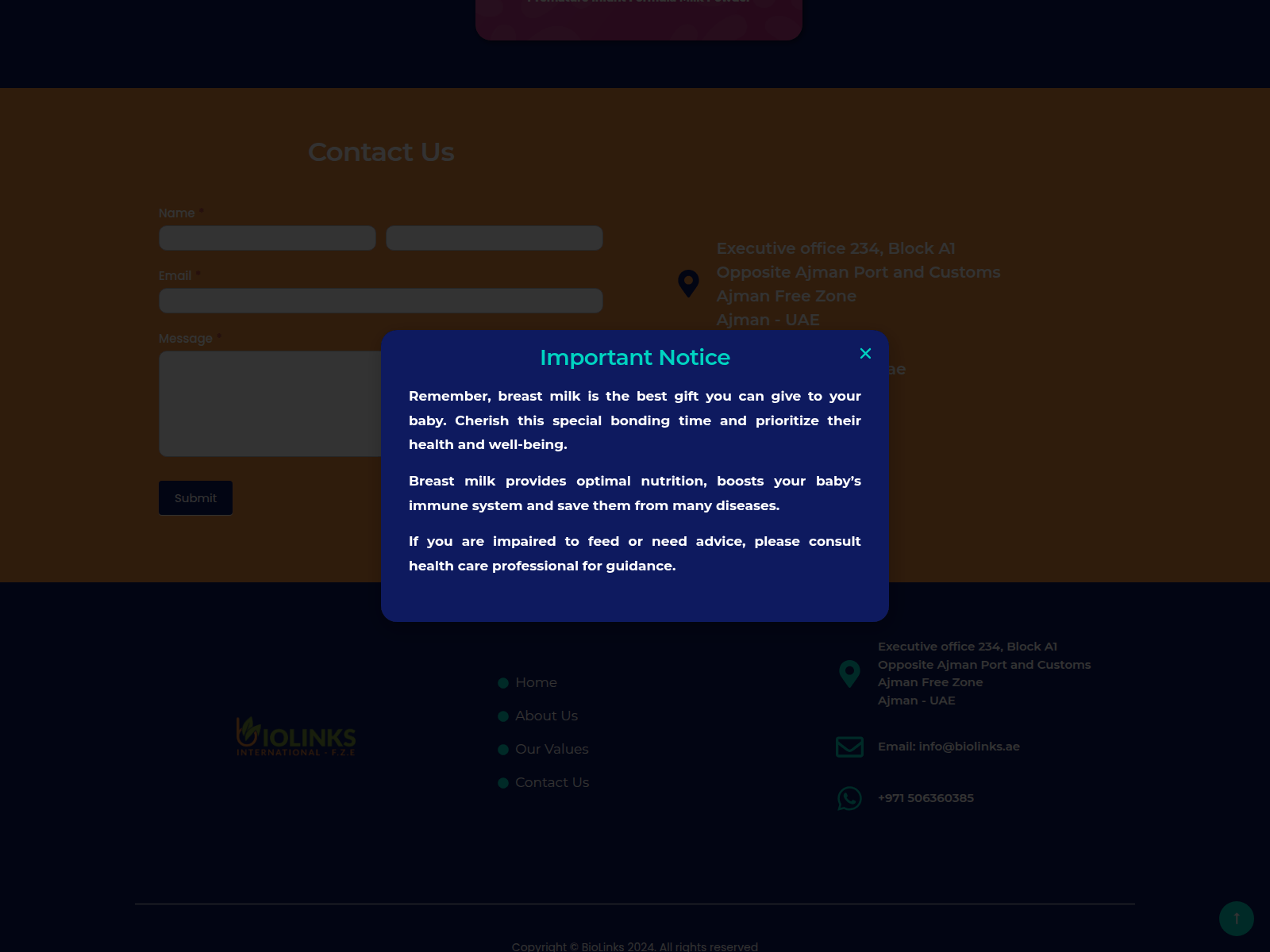 Screenshot of biolinks.ae