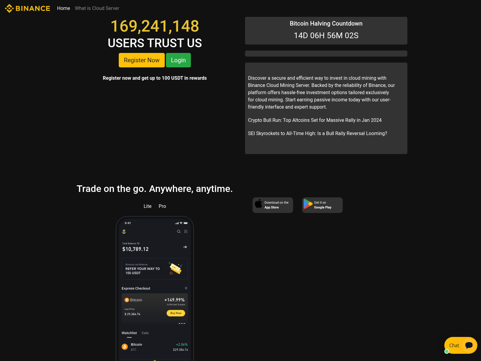 Screenshot of binance-cloudserver.online