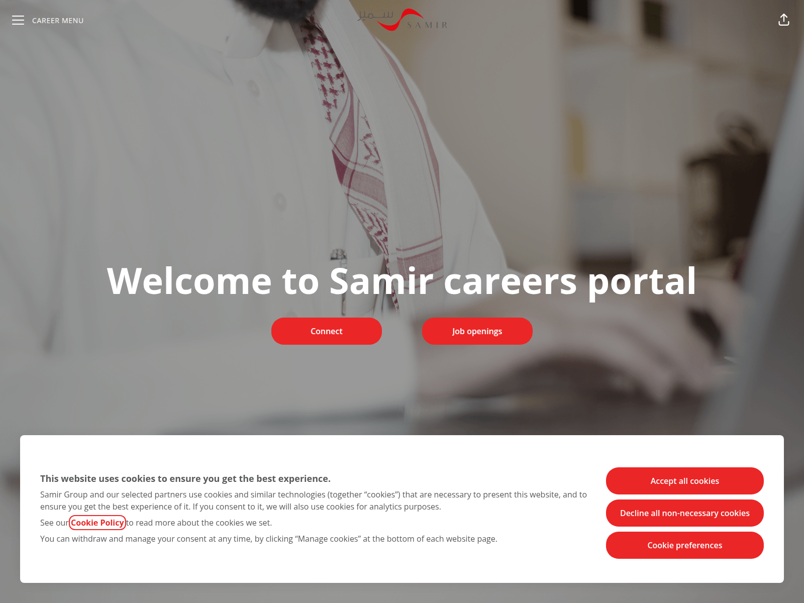 Screenshot of samirgroup.teamtailor.com