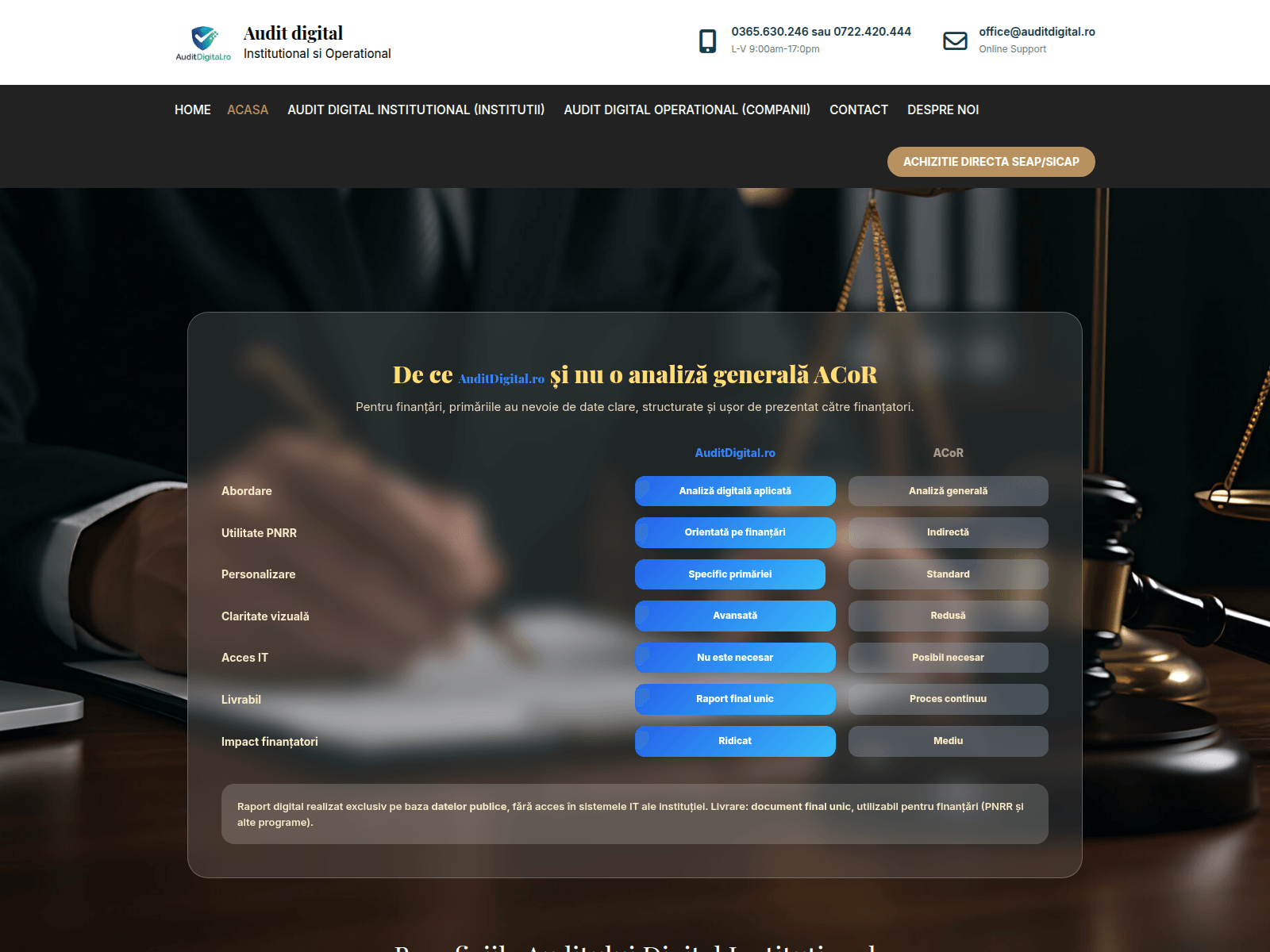 Screenshot of auditdigital.ro