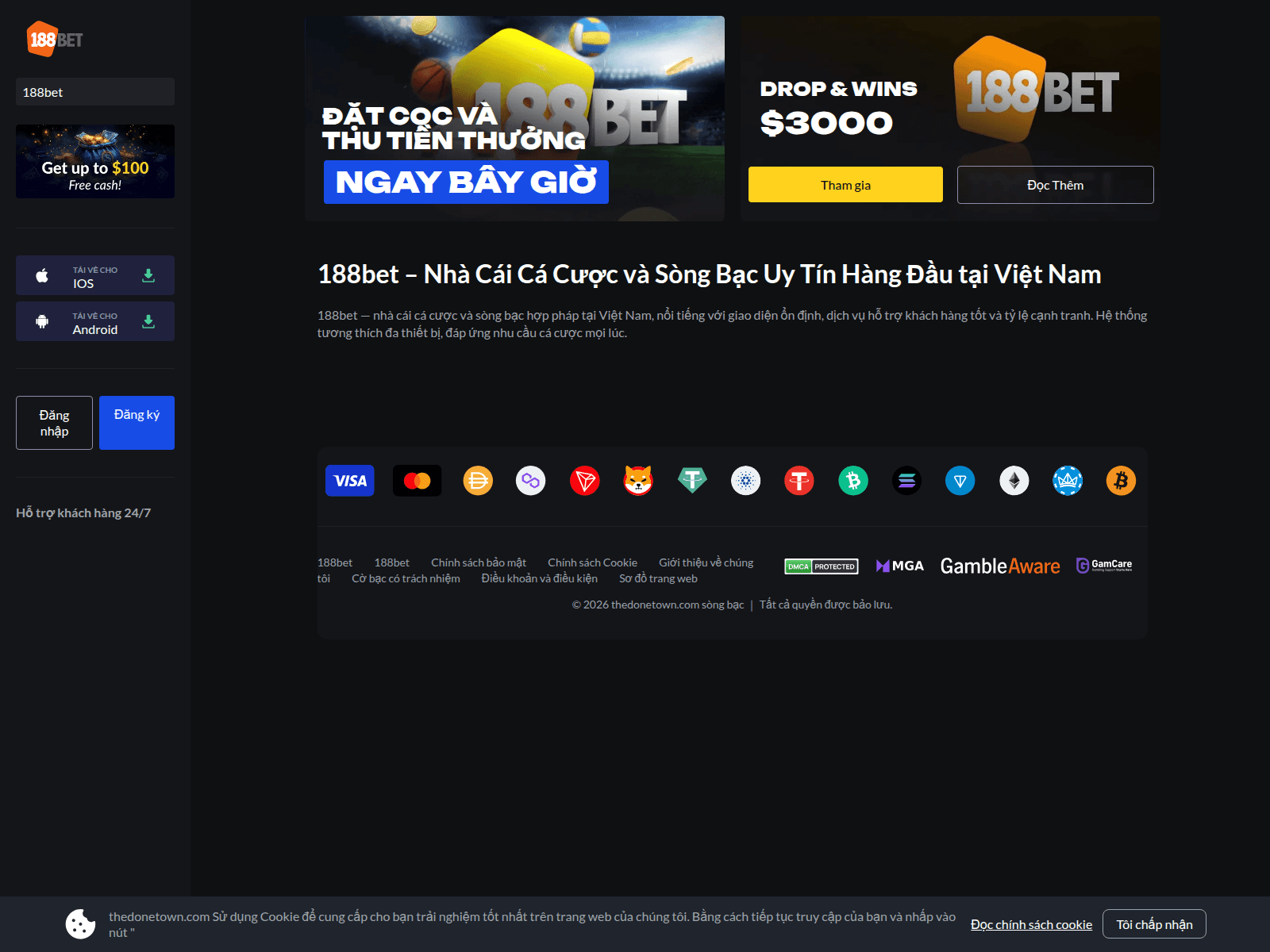 Screenshot of thedonetown.com