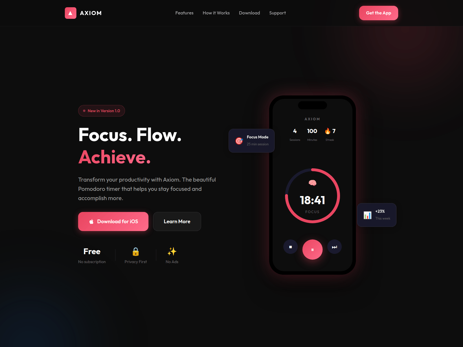 Screenshot of axiomfocus.app