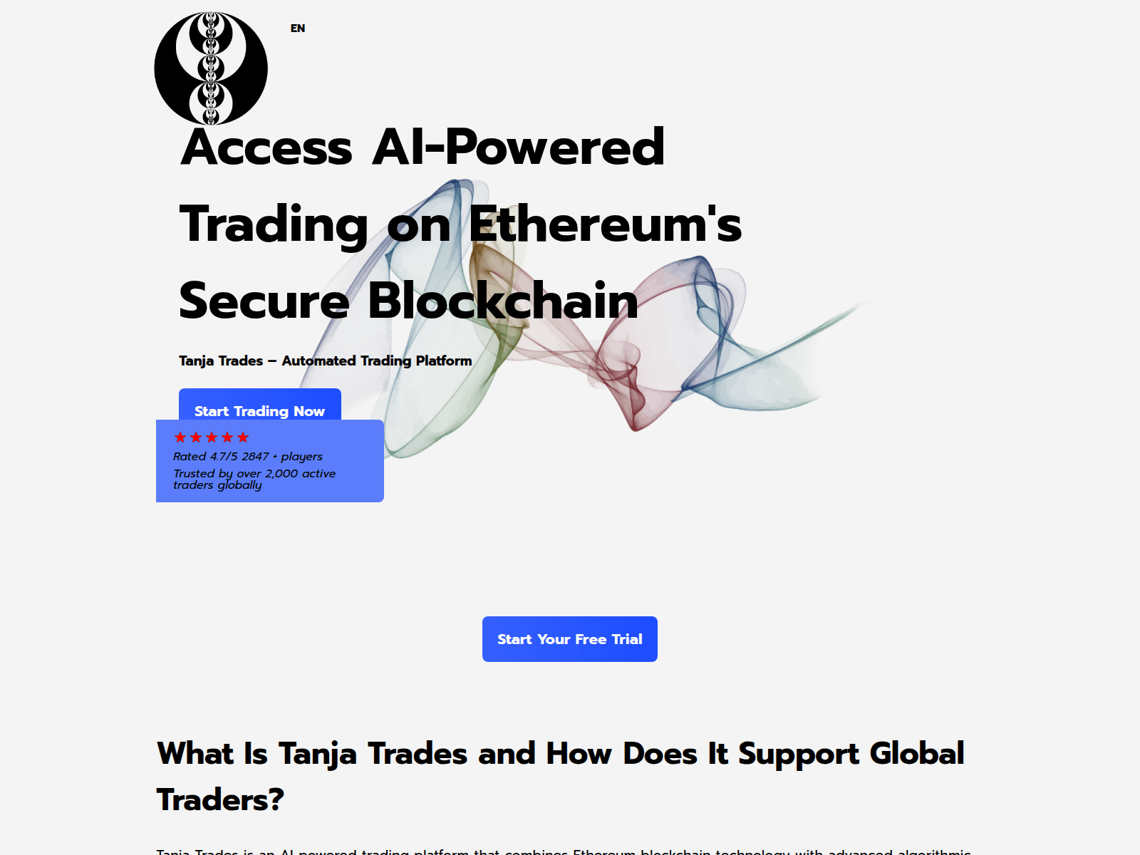 Screenshot of tanjatrades.app