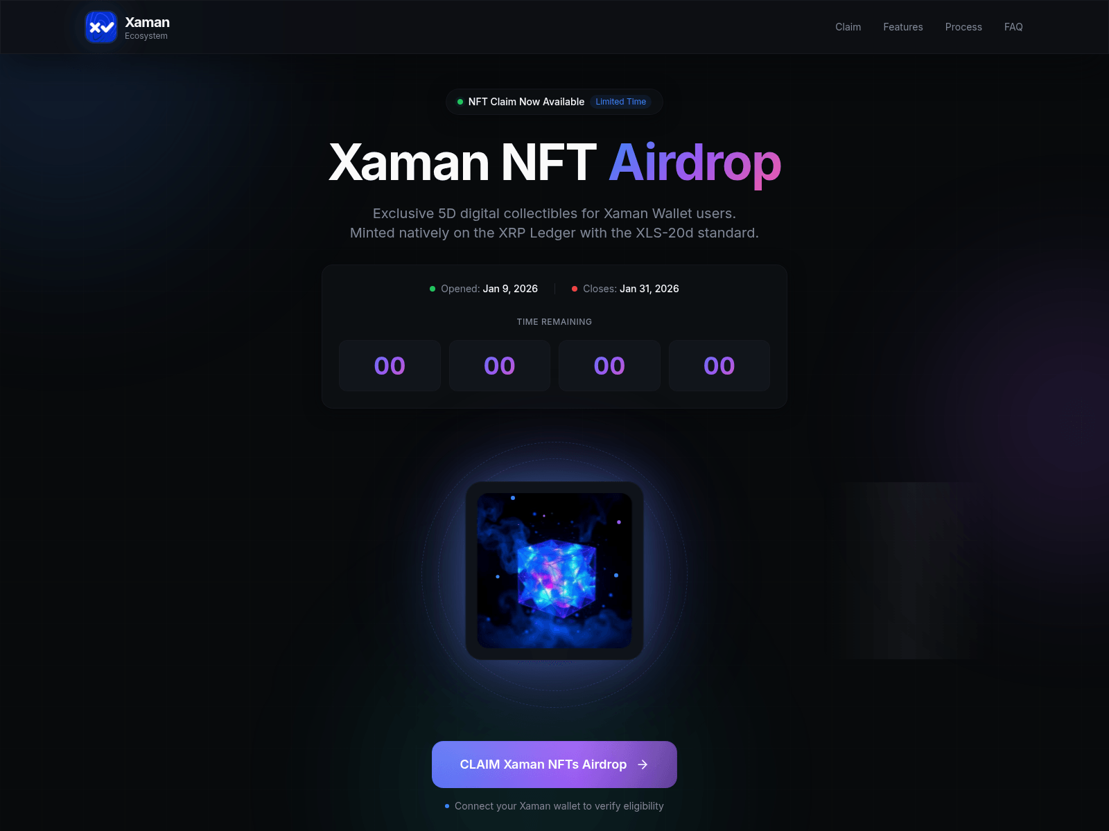 Screenshot of xamannft.app
