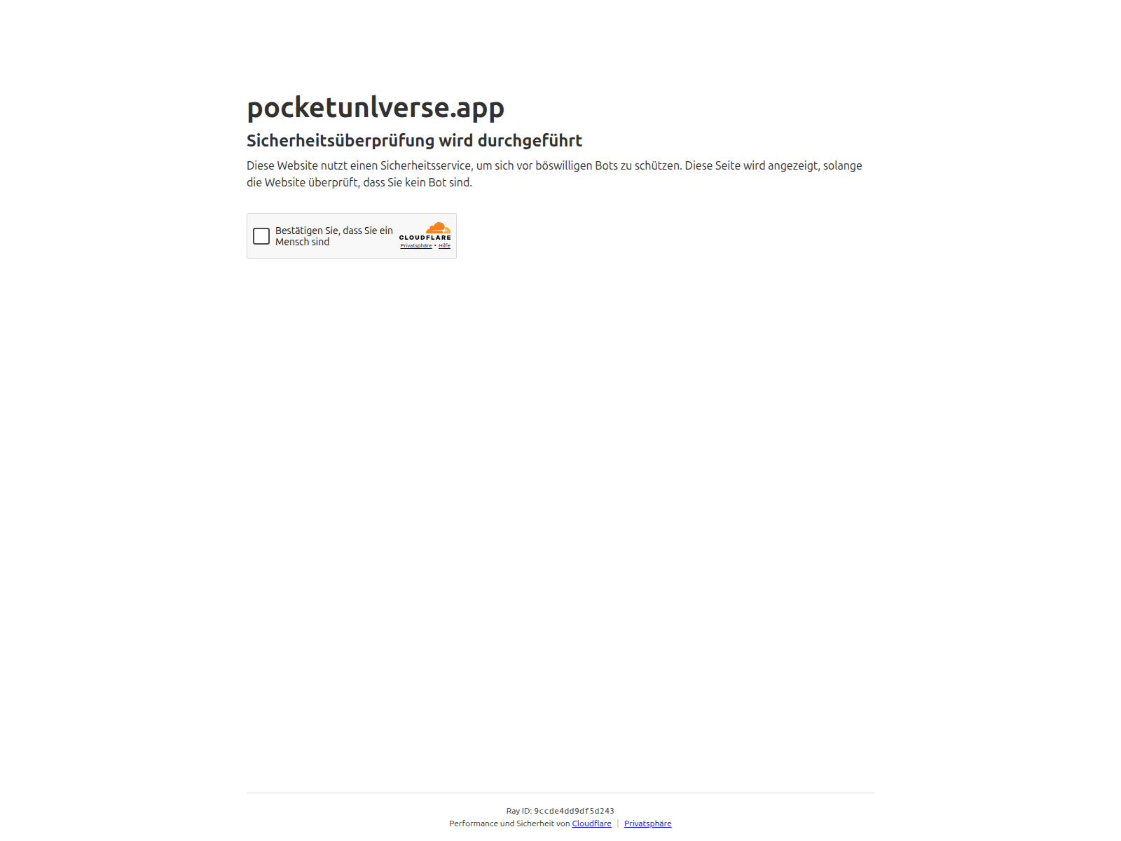 Screenshot of pocketunlverse.app