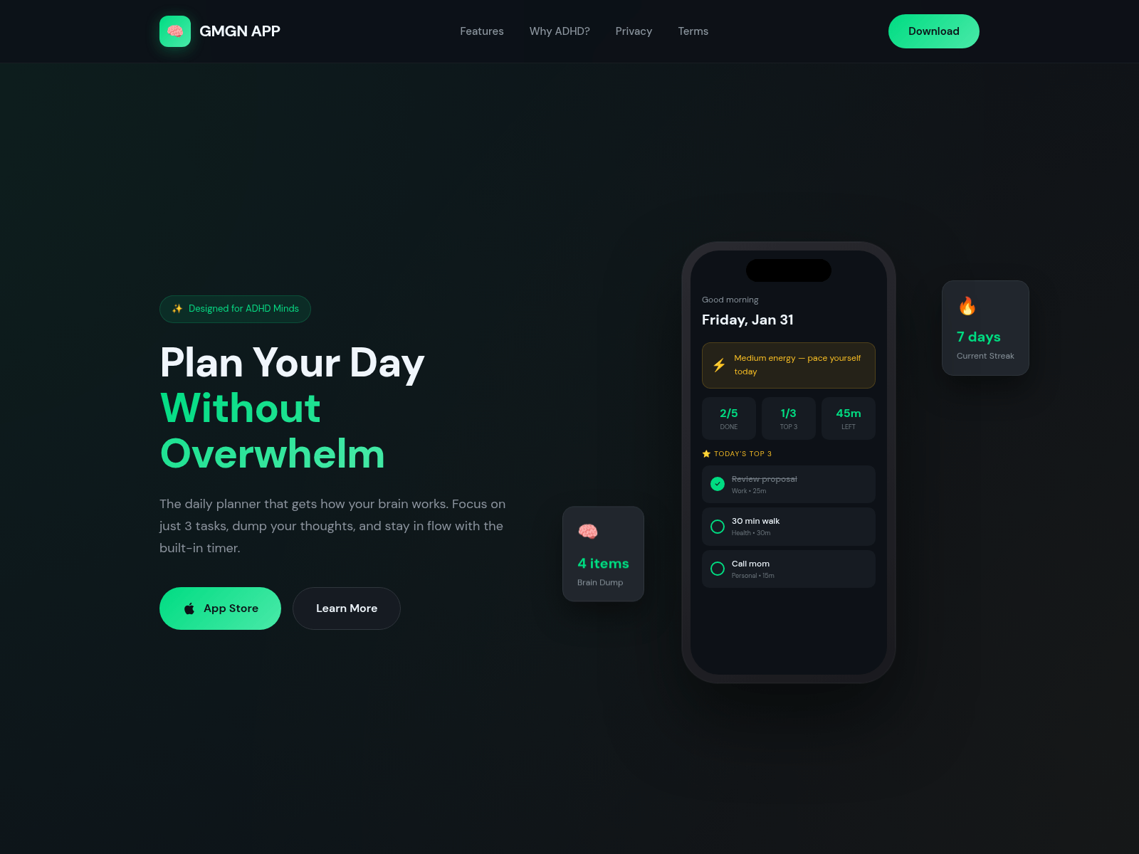 Screenshot of gmgntrack.app